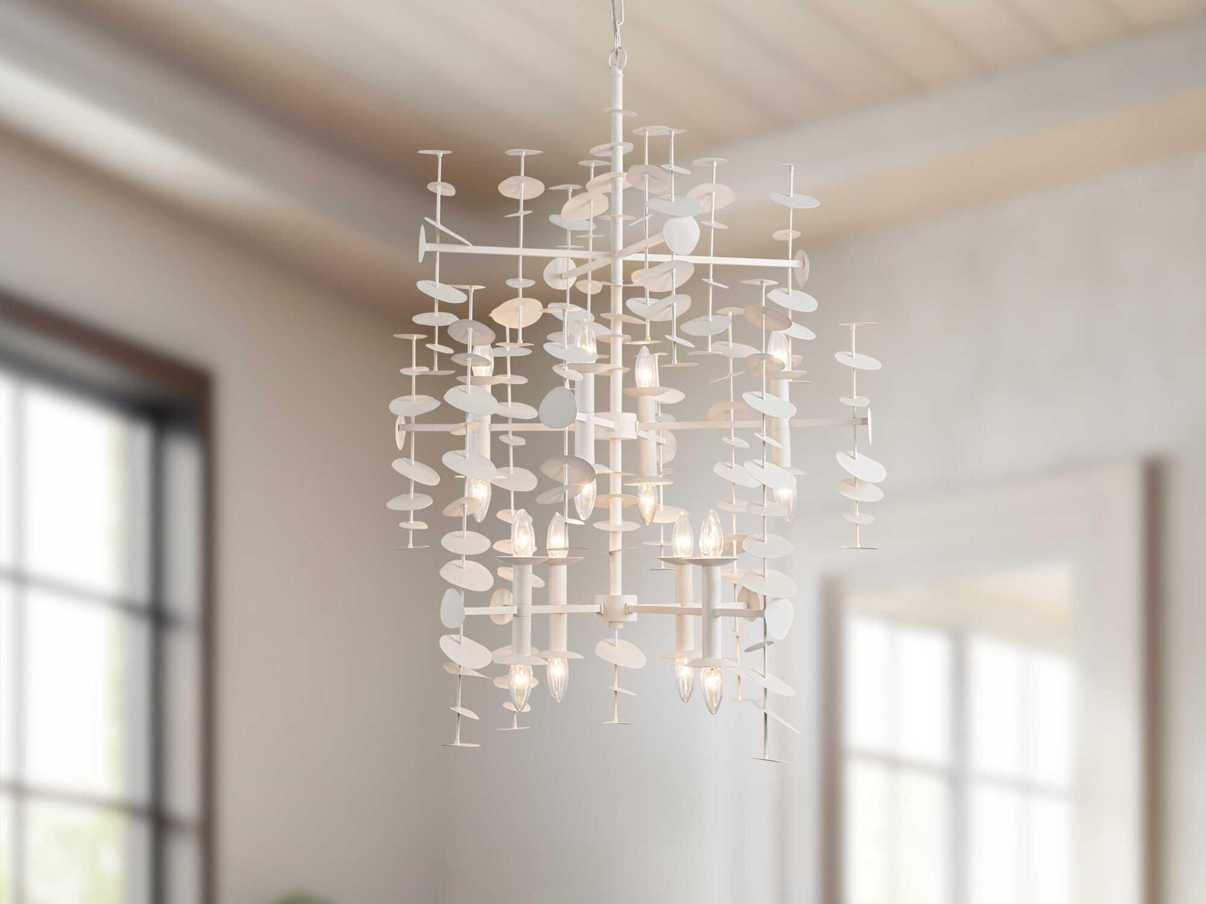 Alora Lighting Yukari 16-Light Matte White Chandelier