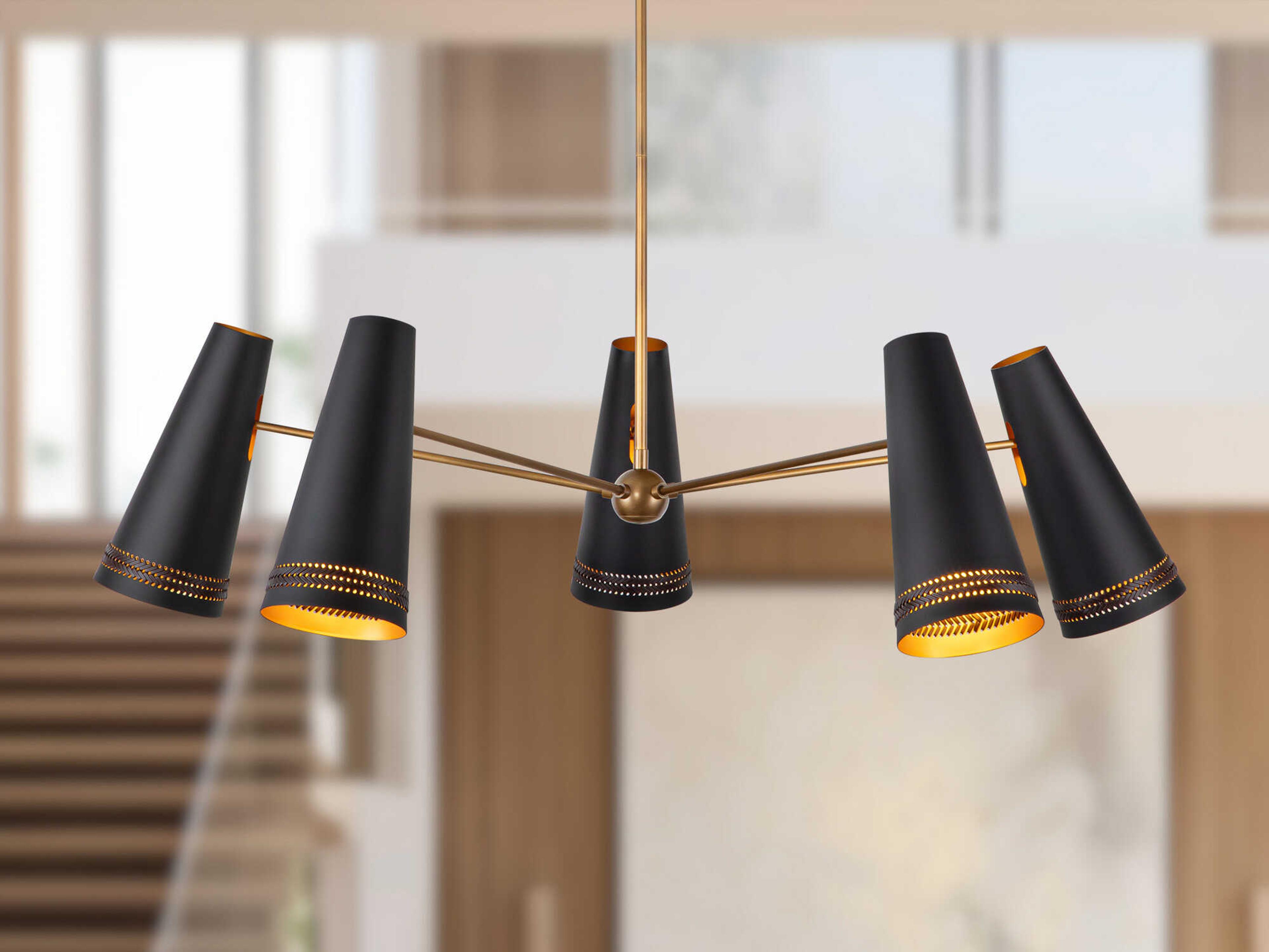 Alora Lighting Brickell 5-Light Matte Black Chandelier