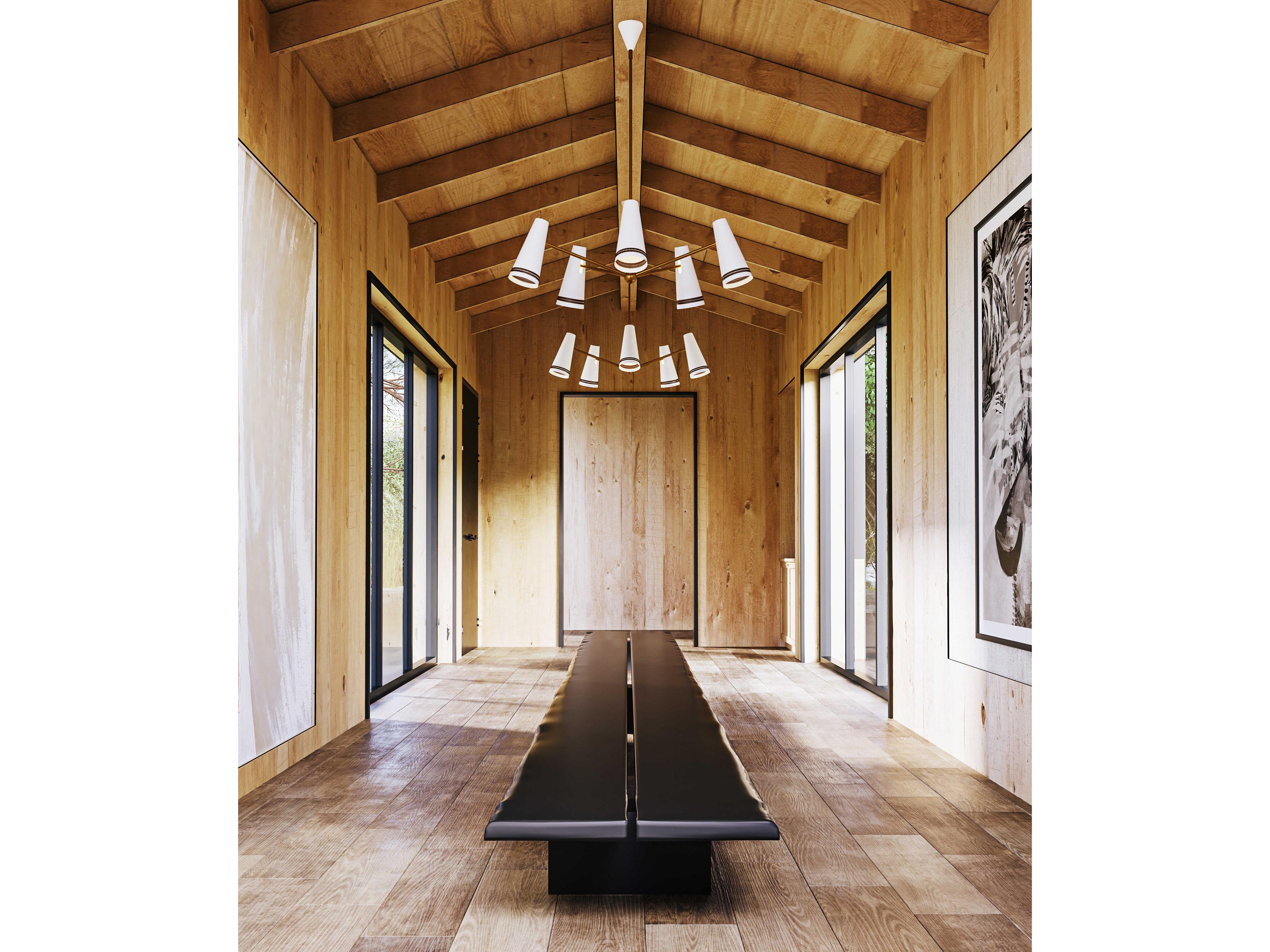 Alora Lighting Brickell 5-Light Matte White Gold Chandelier