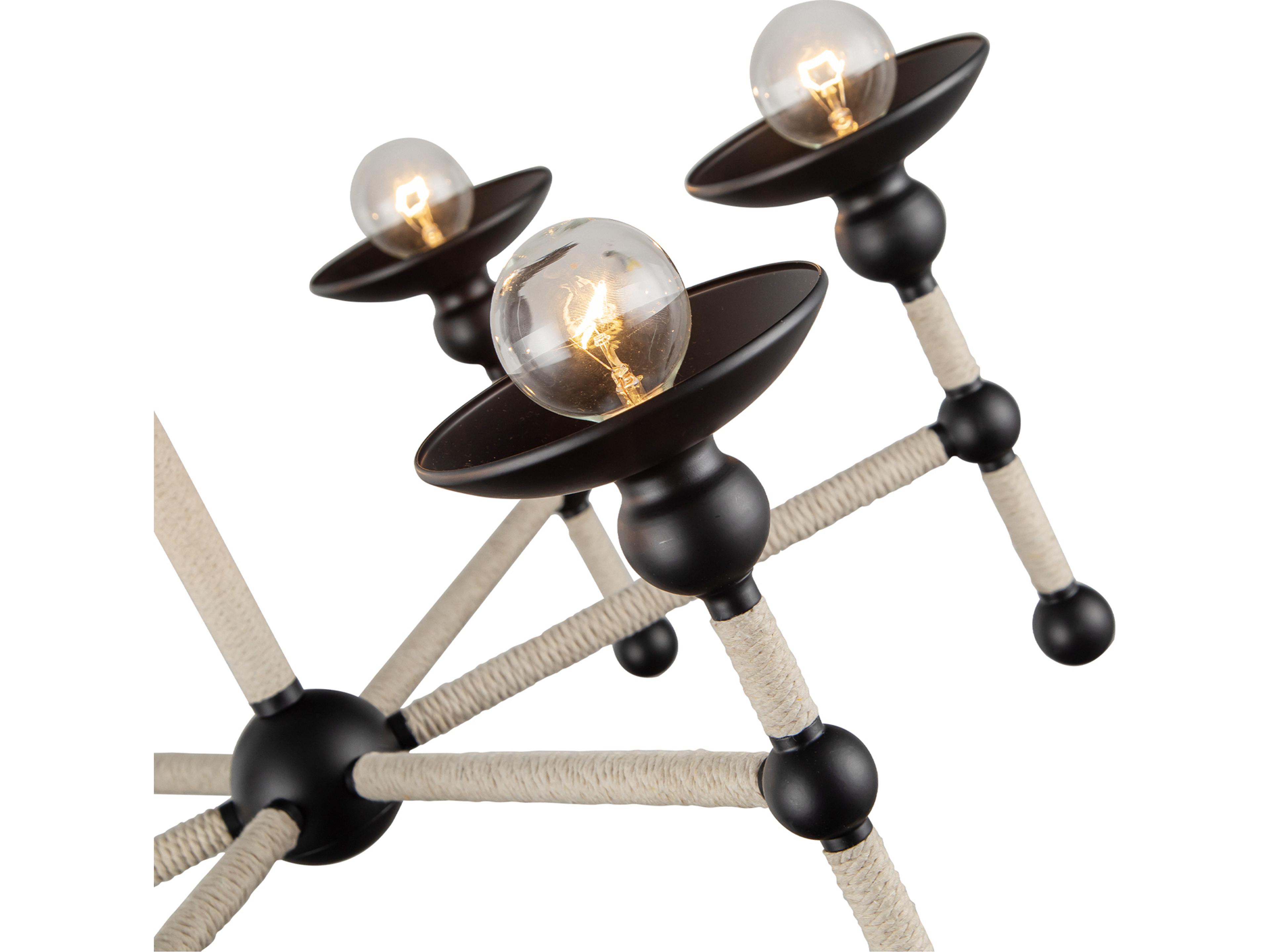 Alora Lighting Nadine 6-Light Matte Black Chandelier