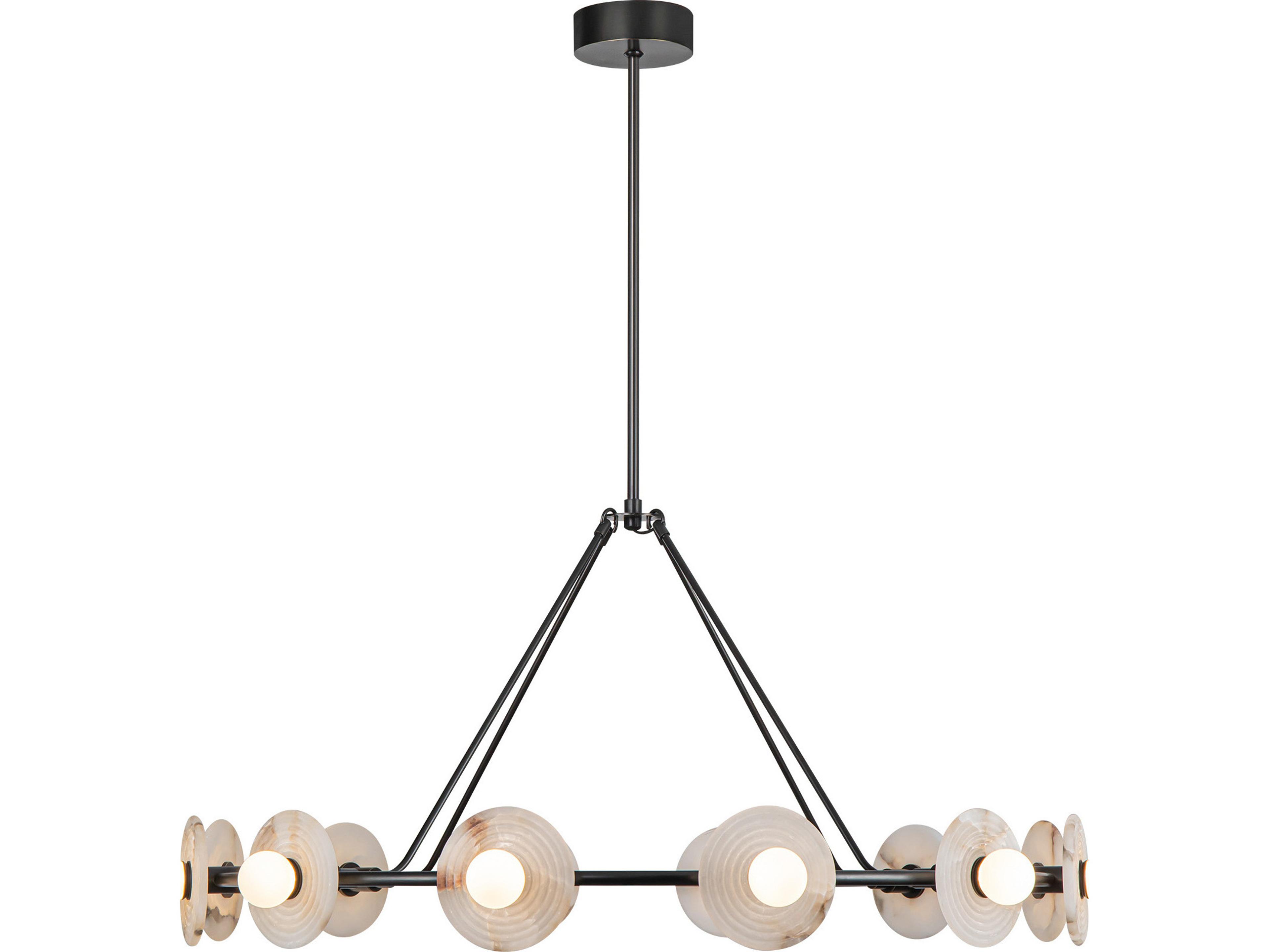 Alora Lighting Dahlia Urban Bronze Black Round Chandelier