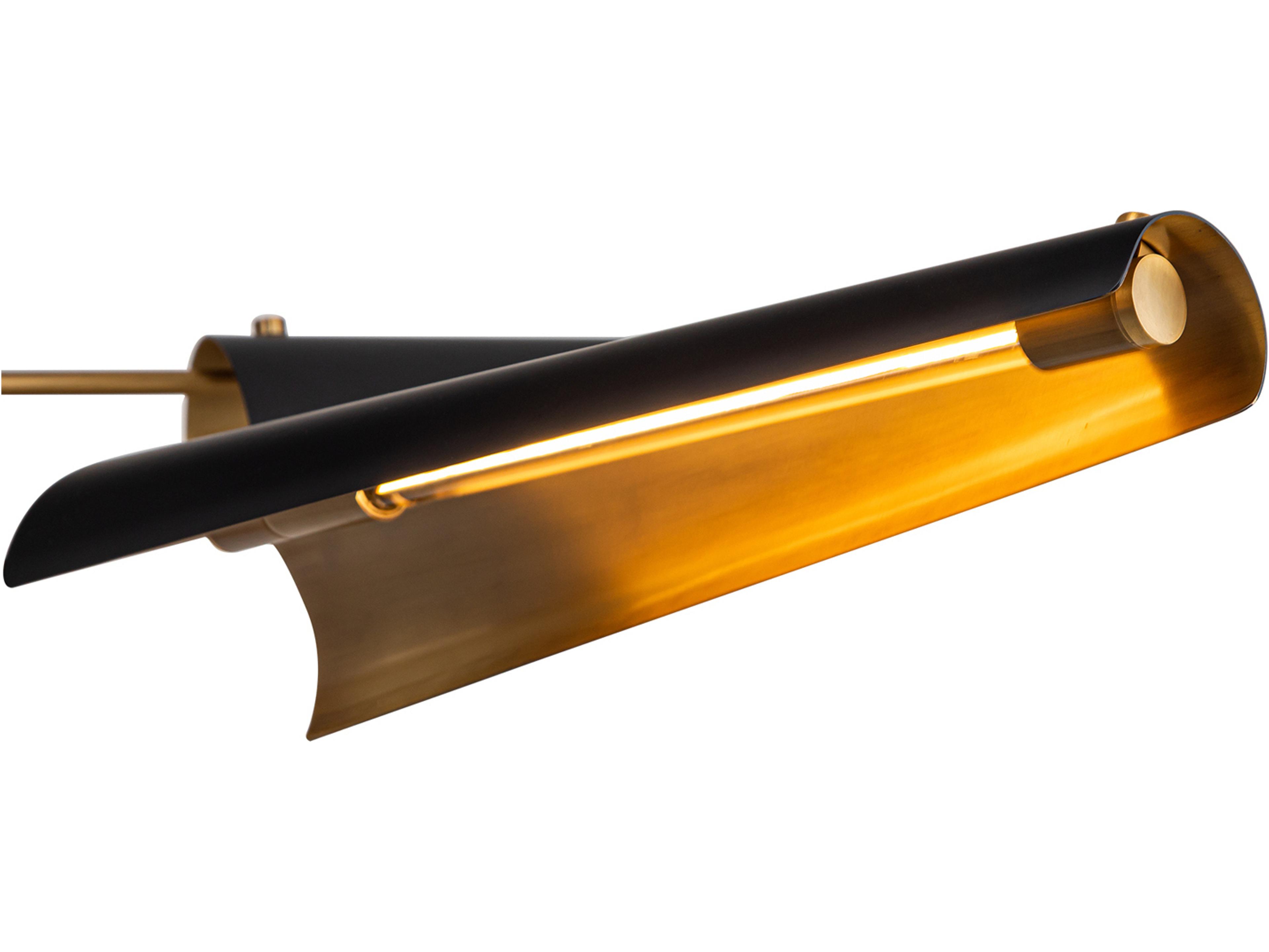 Alora Lighting Osorio Matte Black Vintage Brass Chandelier