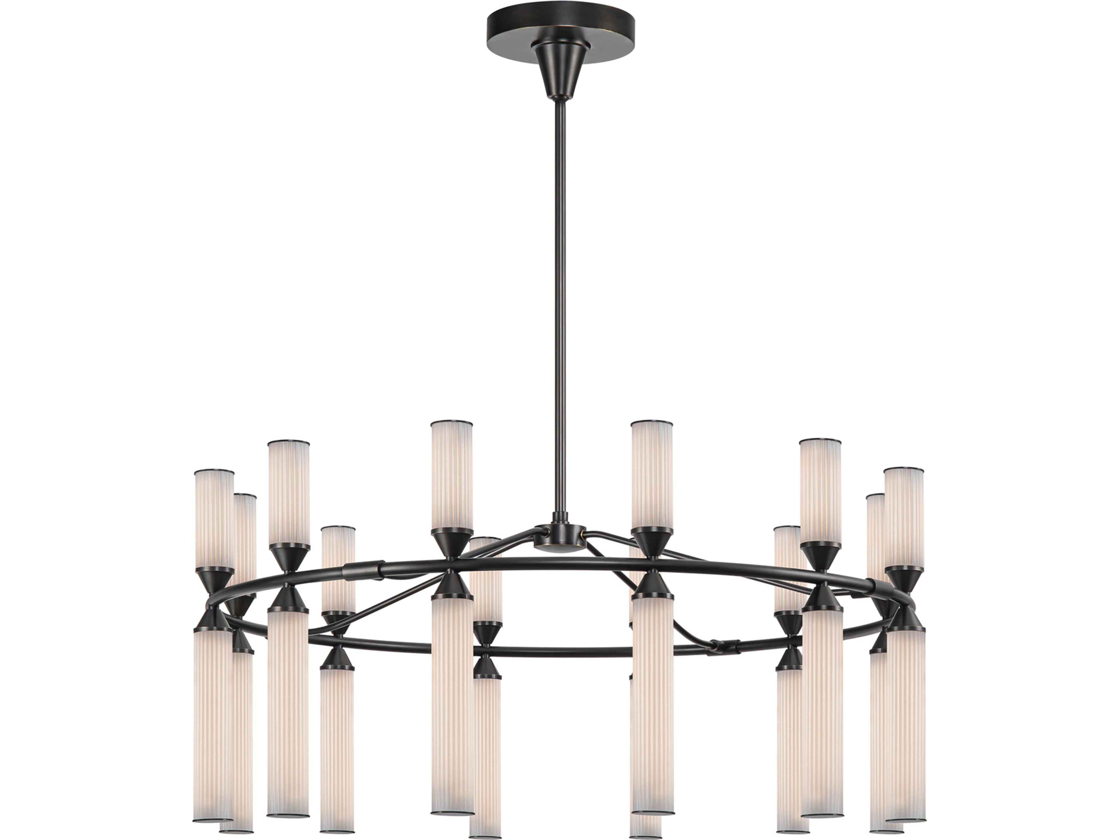 Edwin LED Ring Chandelier in Urban Bronze
