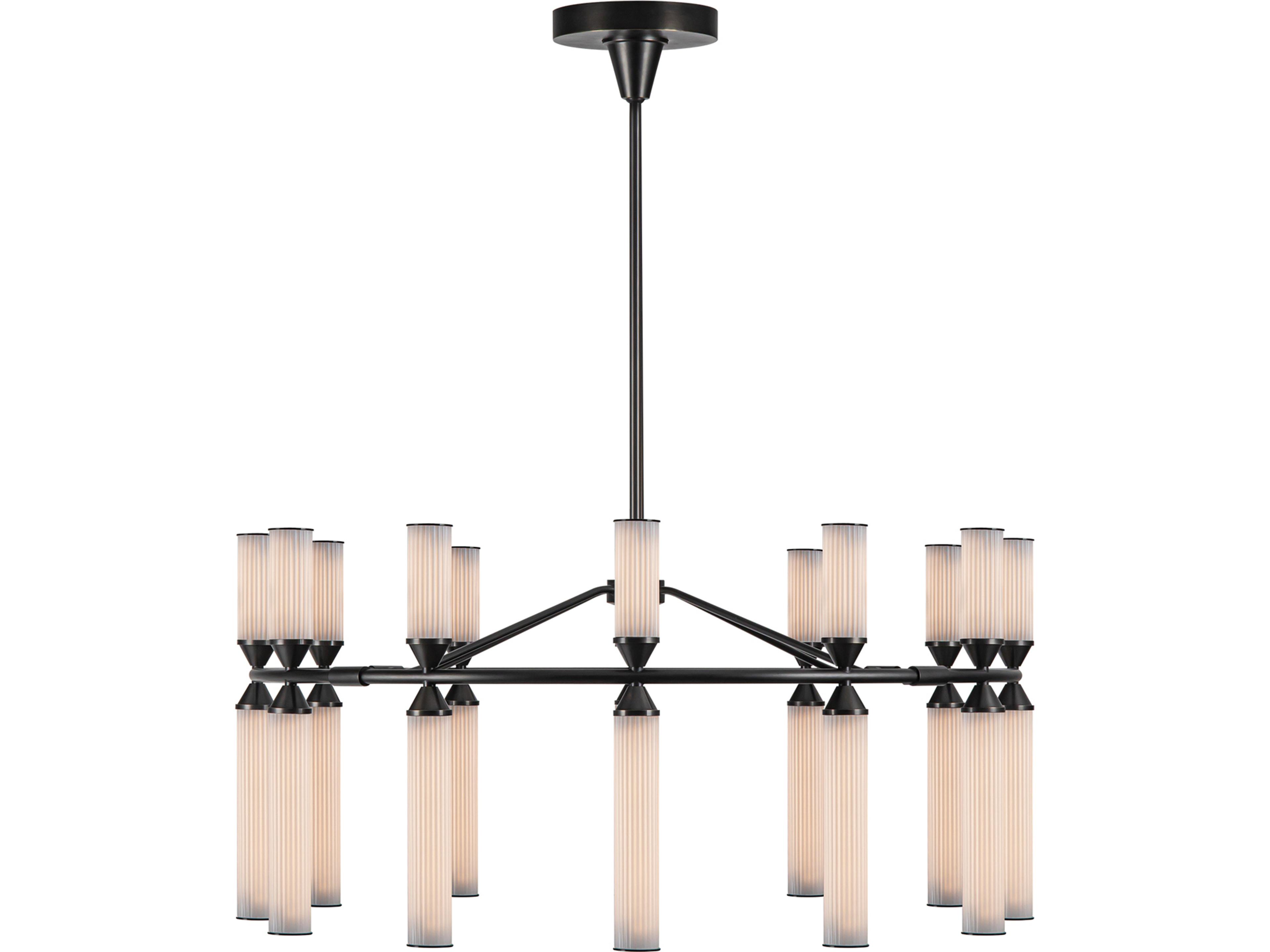 Alora Lighting Edwin Urban Bronze Black Geometric Chandelier