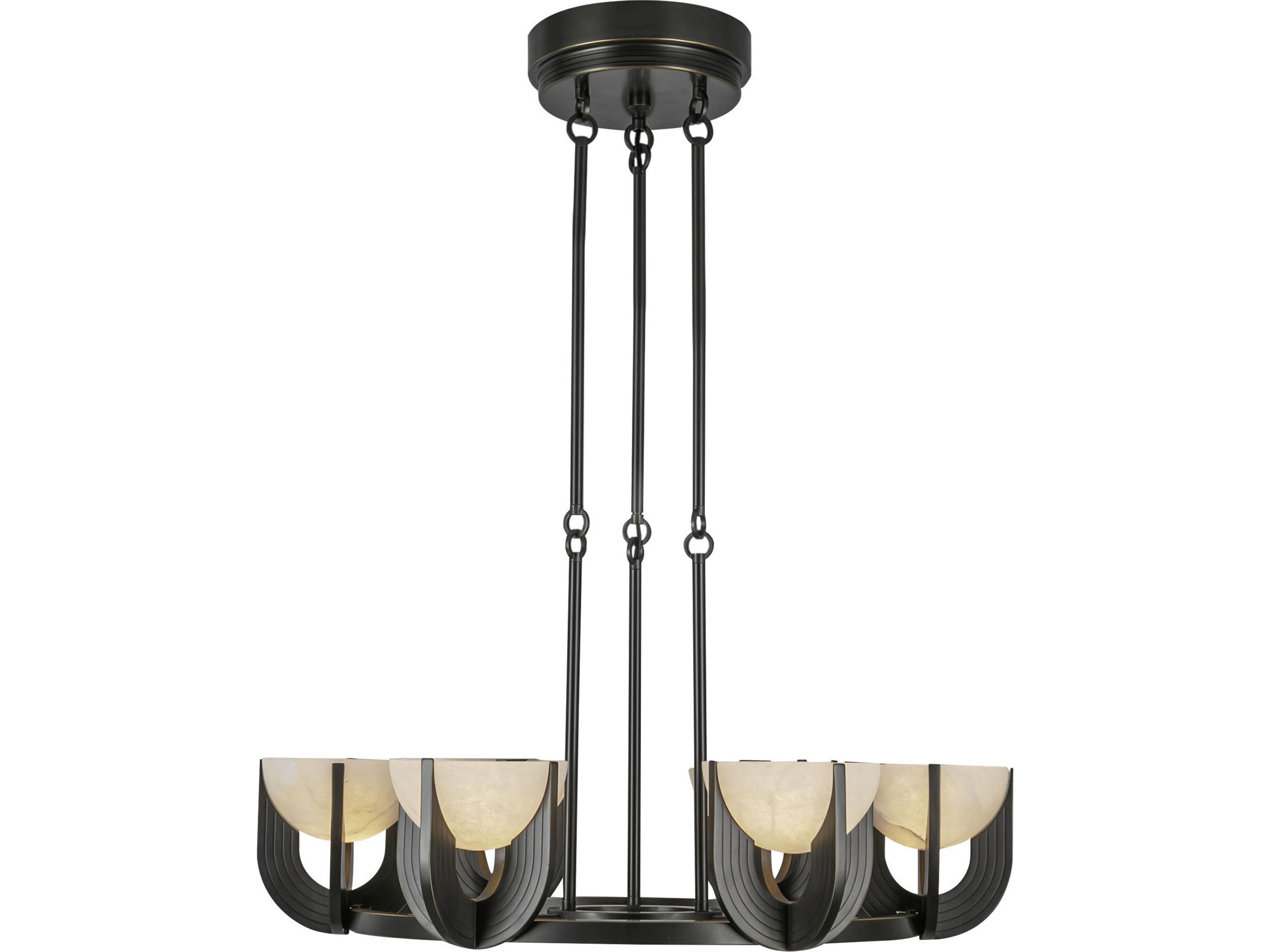 Alora Lighting Colette Urban Bronze Black Bowl Geometric Chandelier