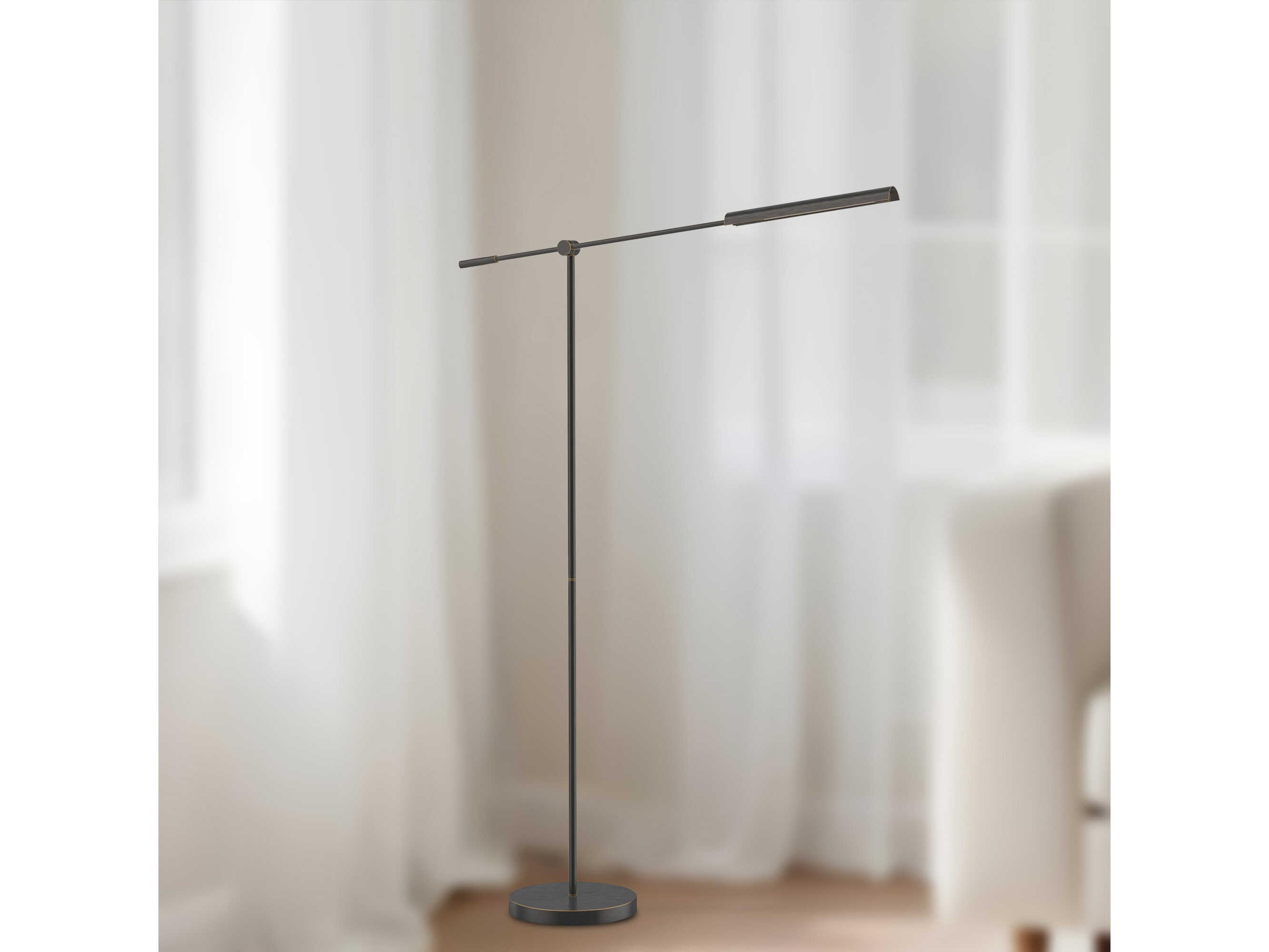 Alora Lighting Astrid Urban Bronze Clear Glass Metal Floor Lamp