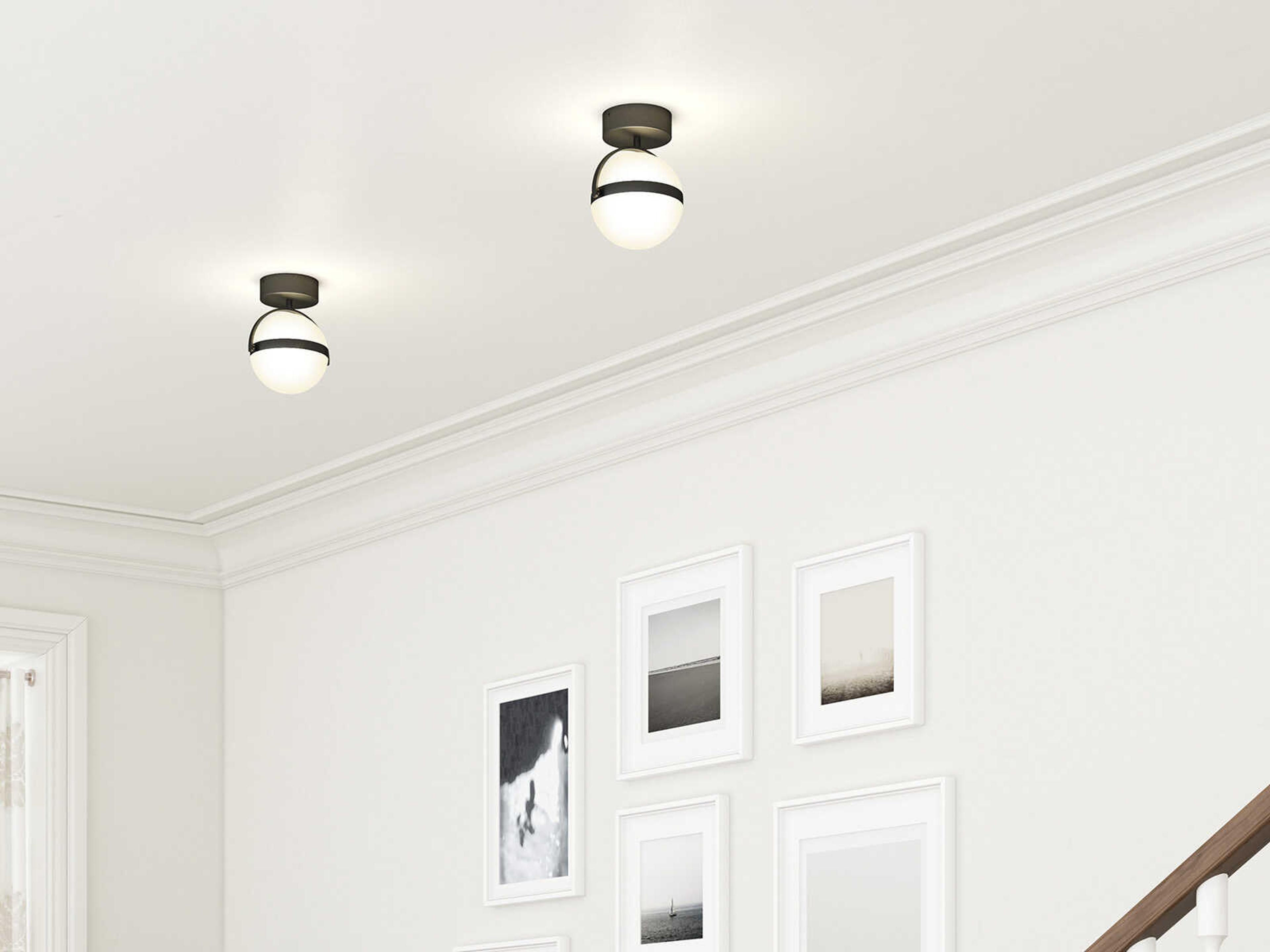 Alora Lighting Globo Matte Black Globe Flush Mount