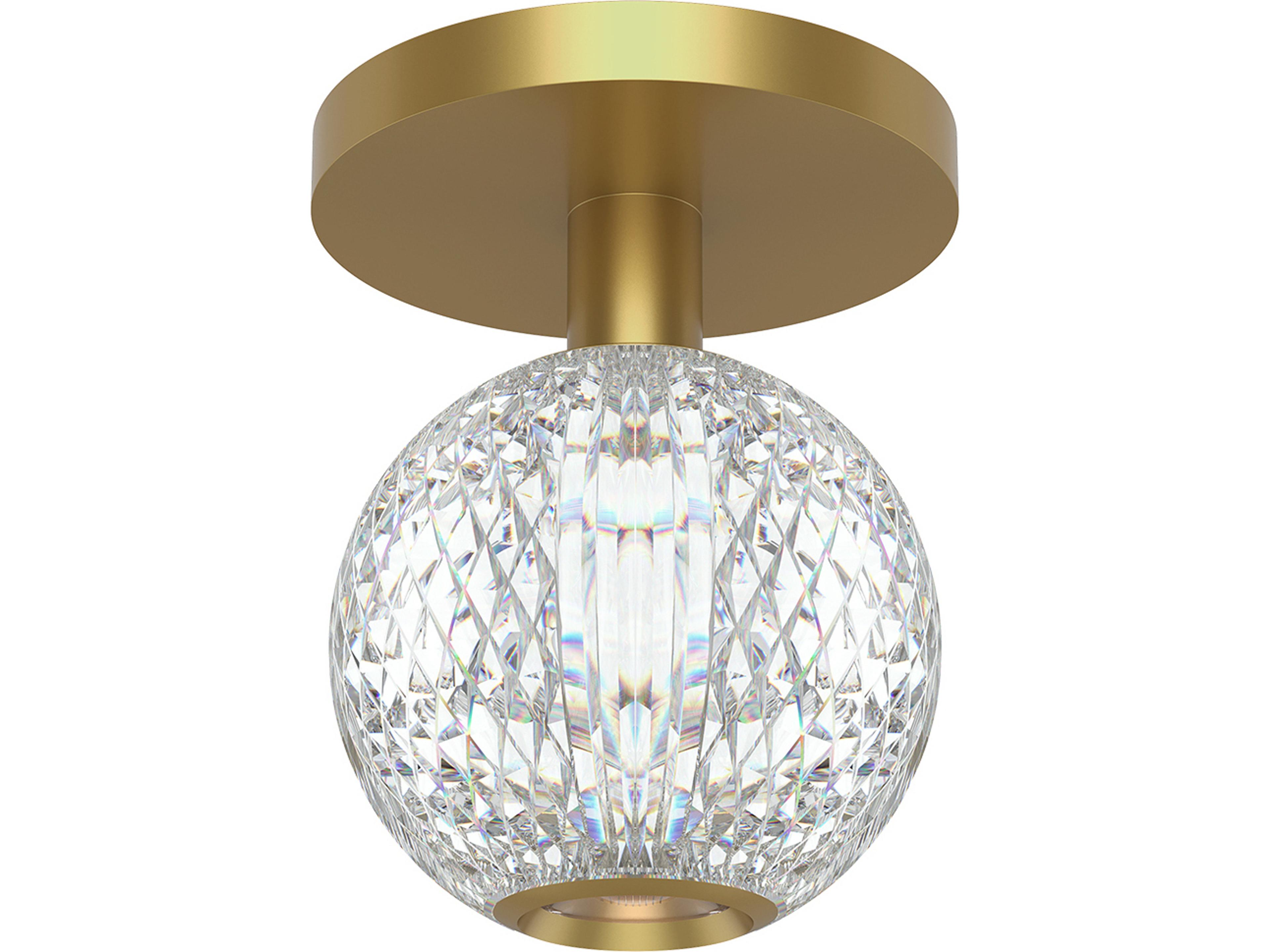 Marni LED Flush Mount in Natural Brass