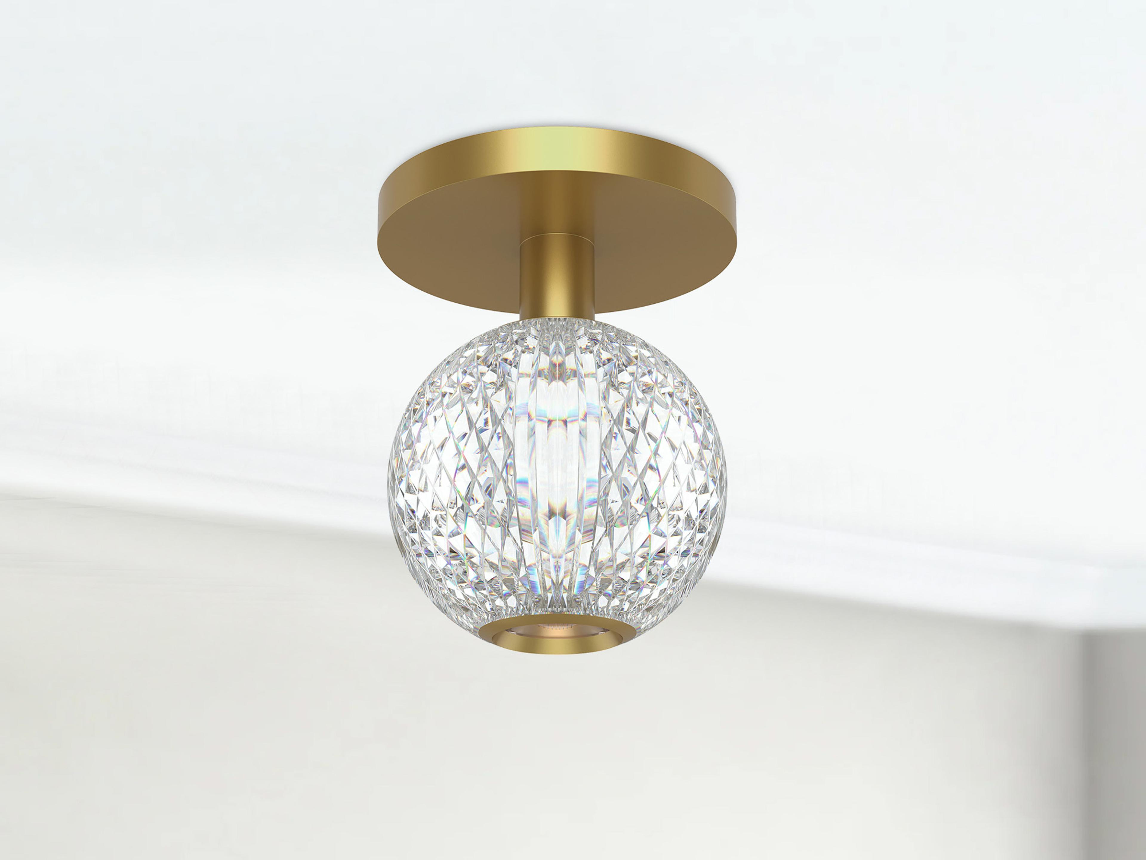 Alora Lighting Marni Natural Brass Globe Flush Mount