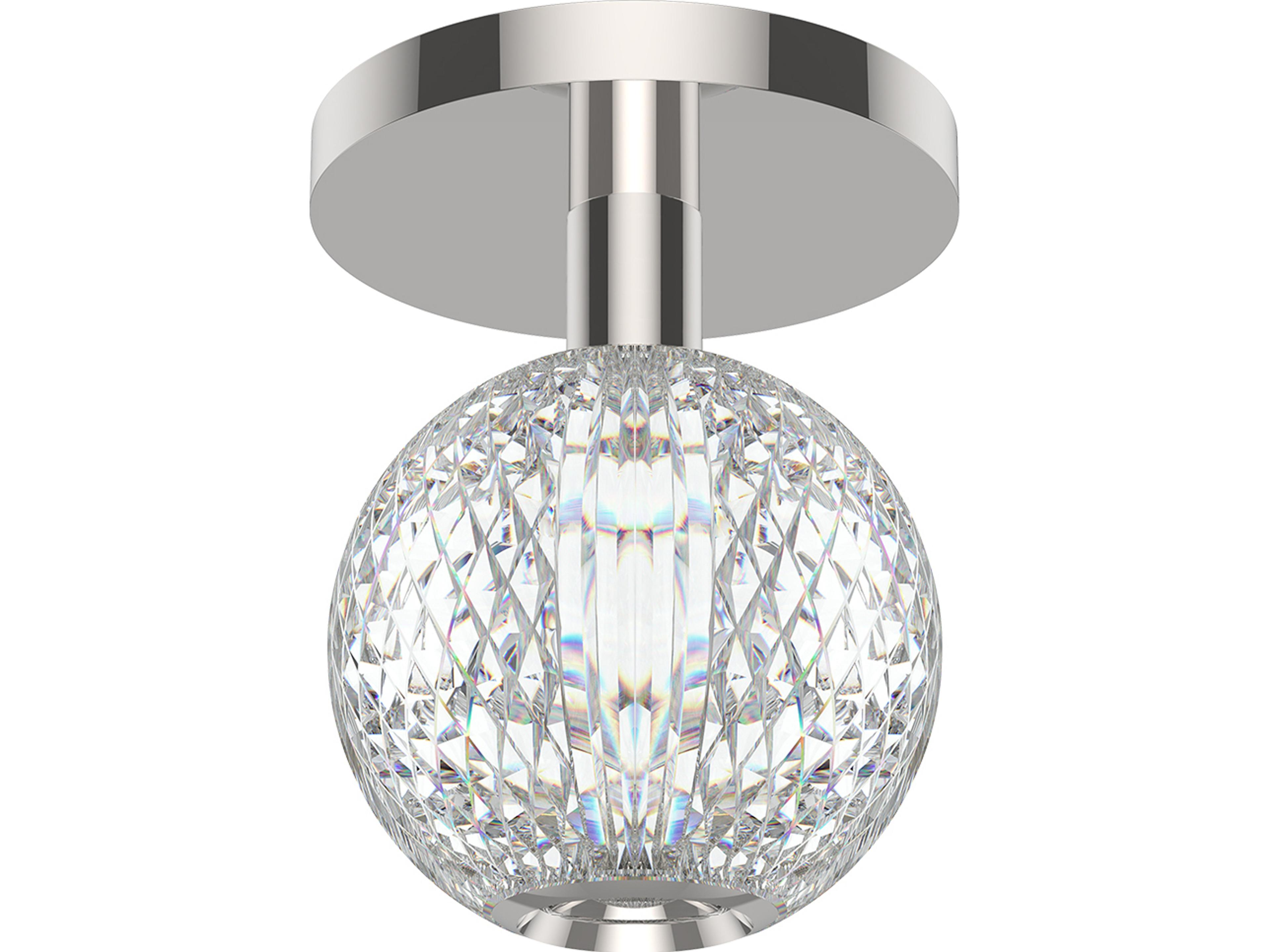 Marni LED Flush Mount in Polished Nickel