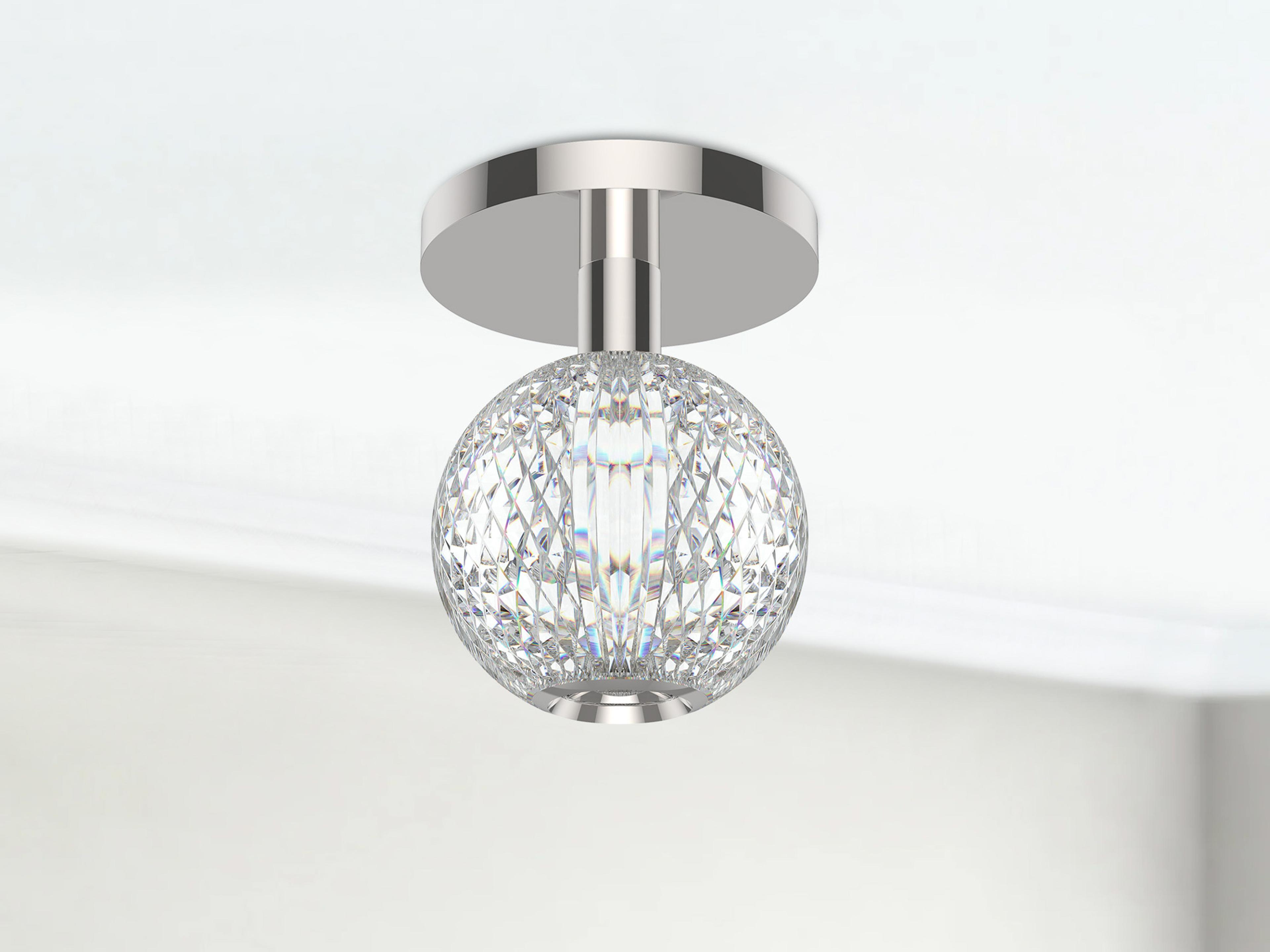 Alora Lighting Marni Polished Nickel Globe Flush Mount