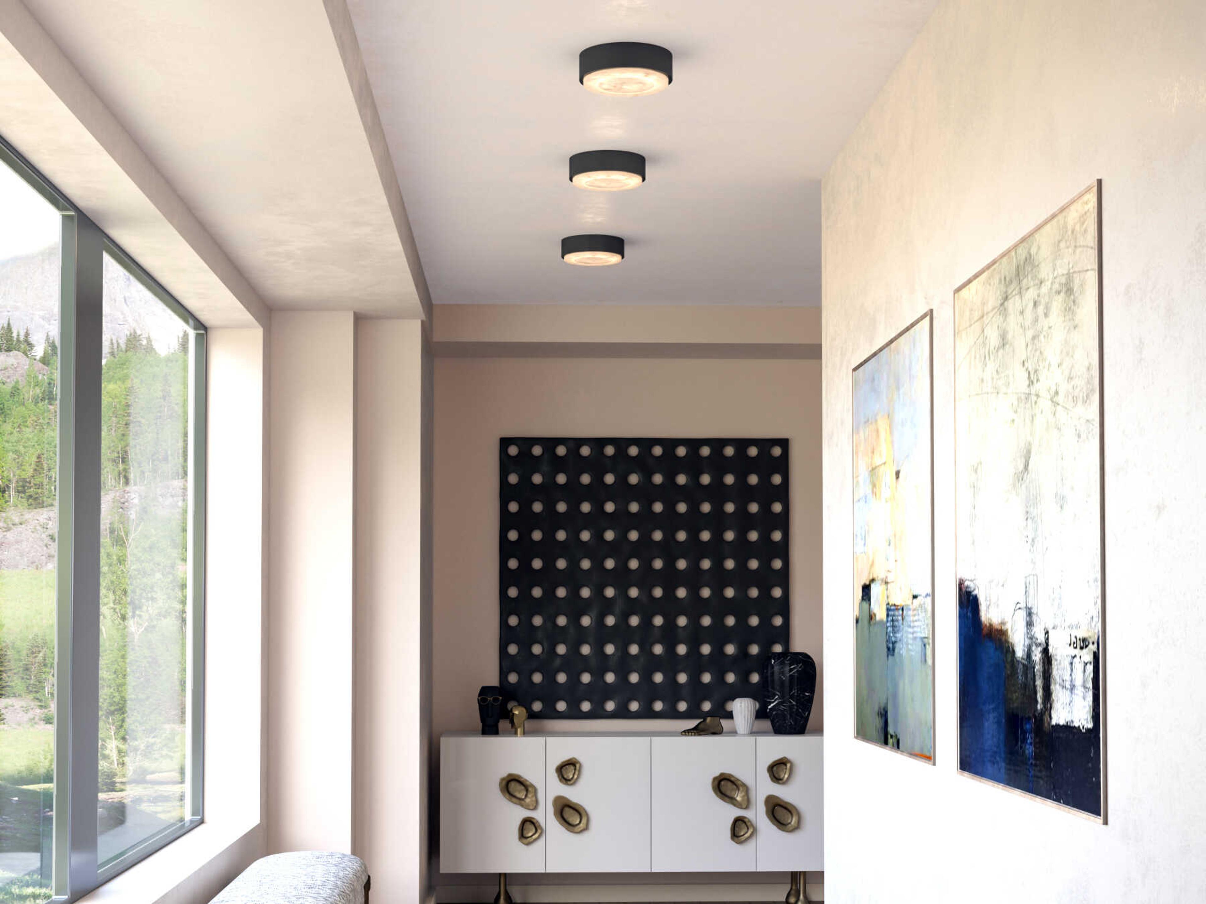 Alora Lighting Blanco Urban Bronze Round Flush Mount