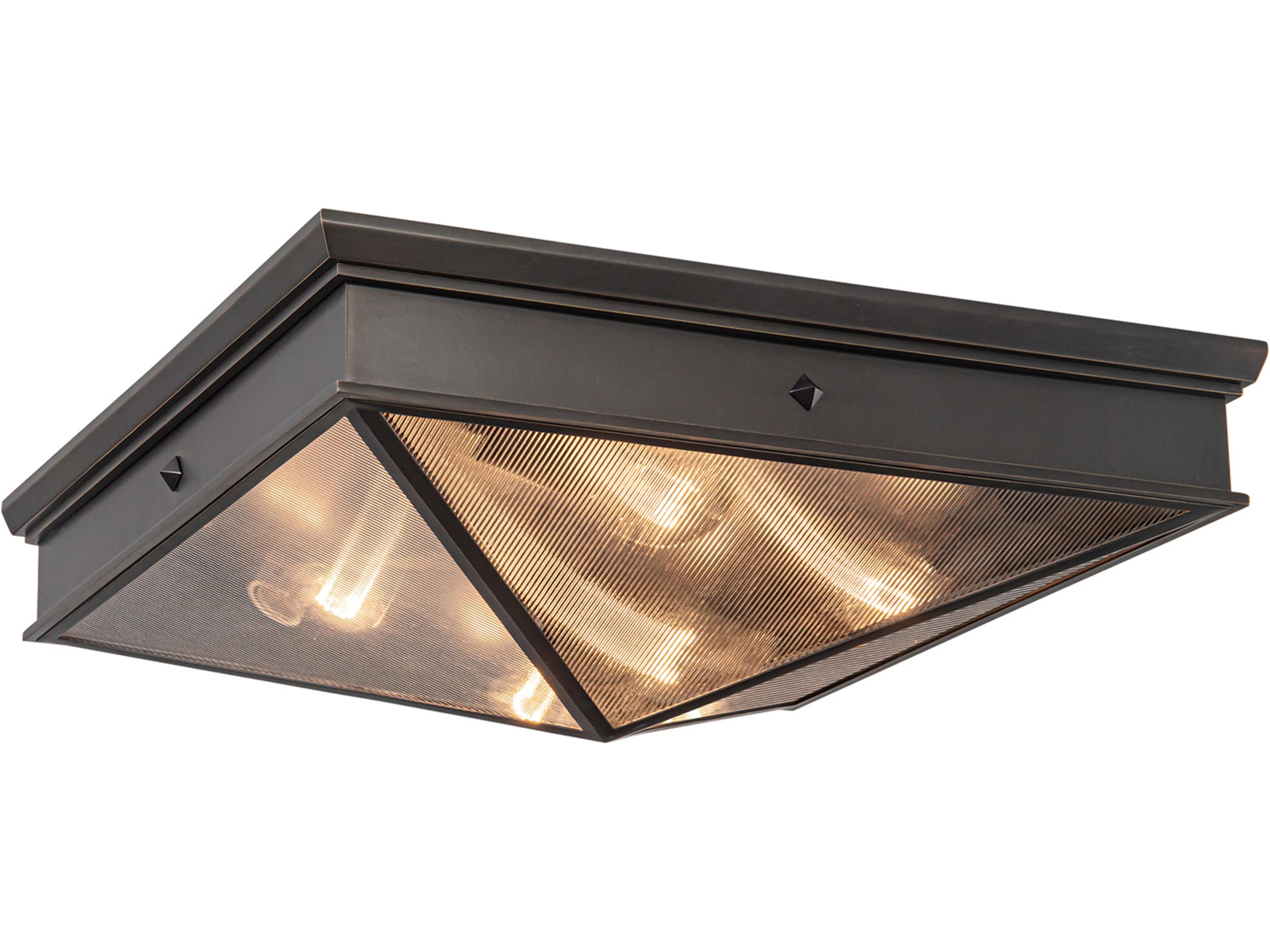 Cairo Four Light Flush Mount in Urban Bronze