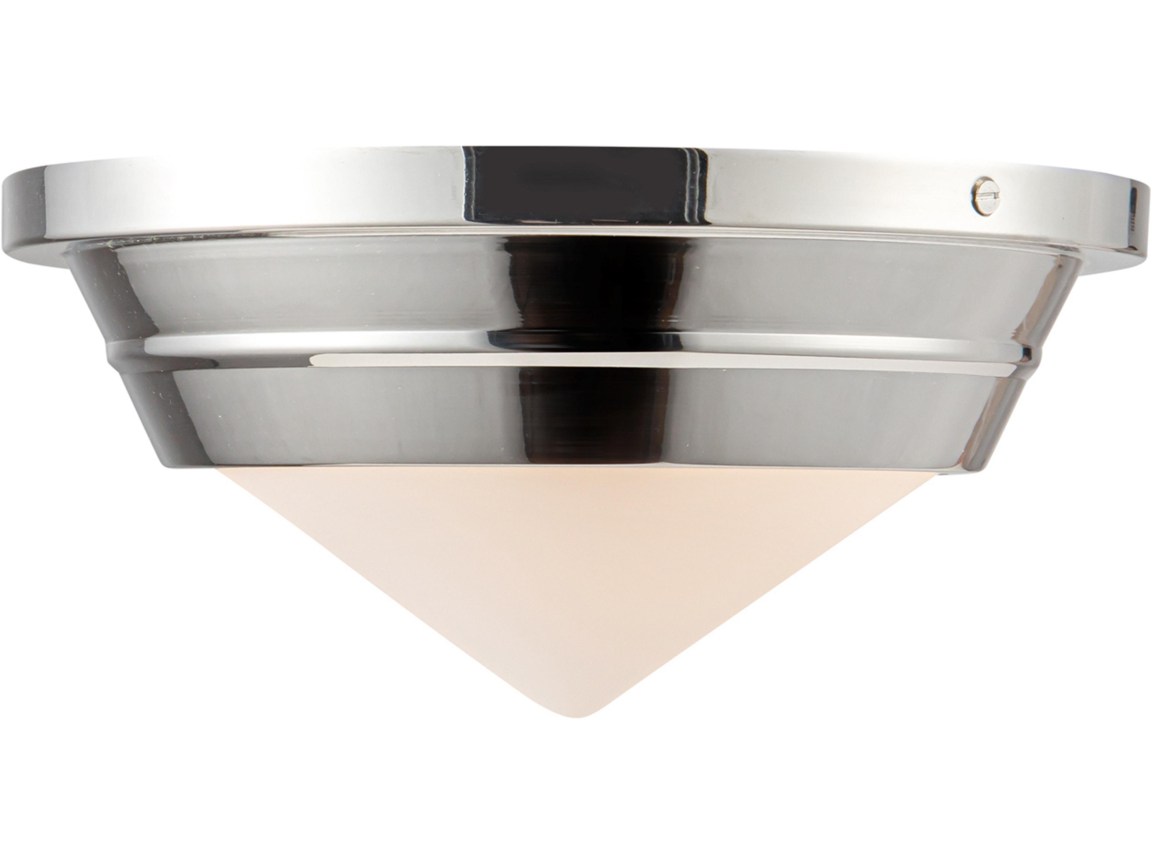 Willard Flush Mount Ceiling Light in Polished Nickel