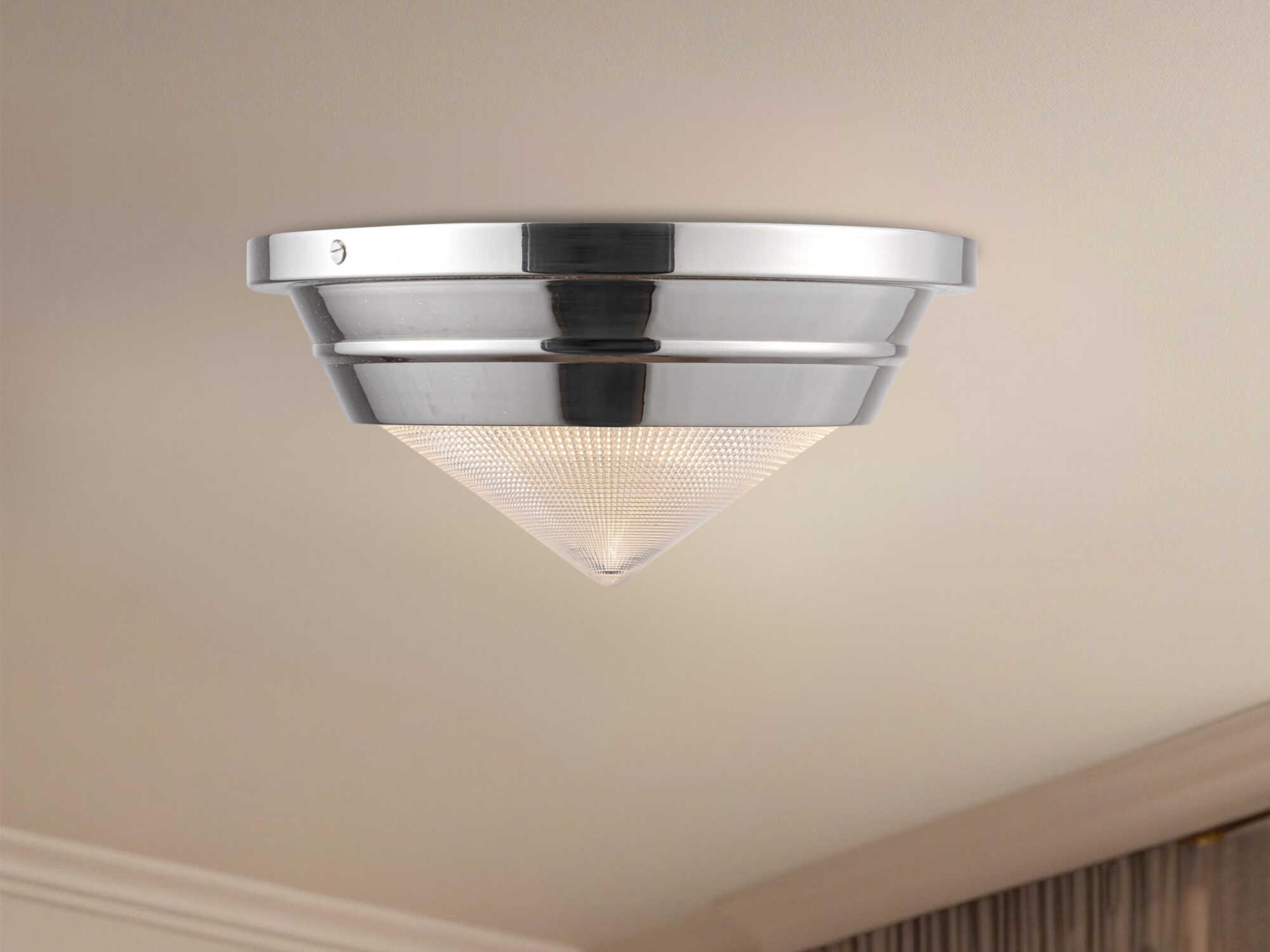 Alora Lighting Willard 1-Light Polished Nickel Flush Mount