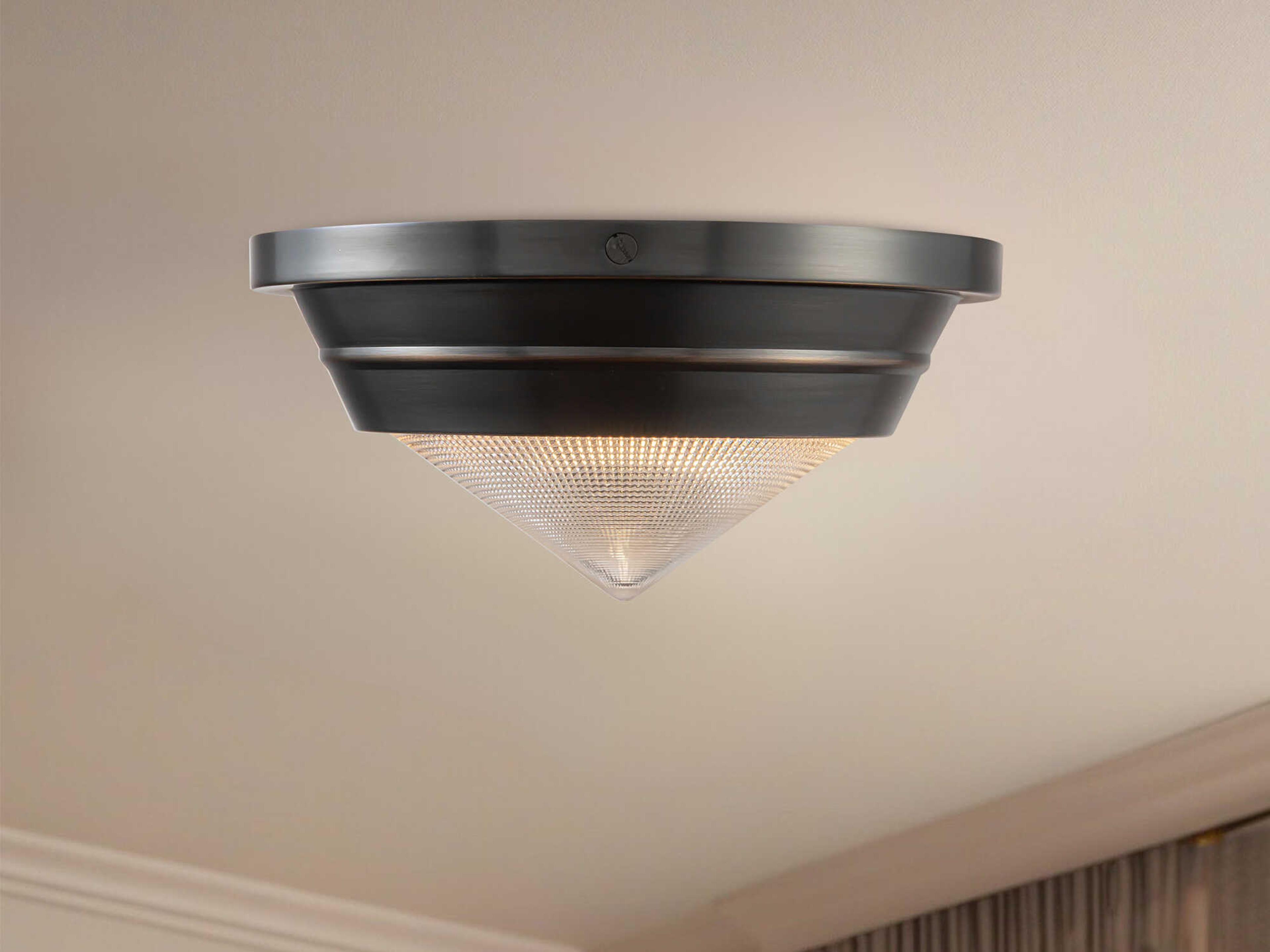 Alora Lighting Willard 1-Light Urban Bronze Flush Mount