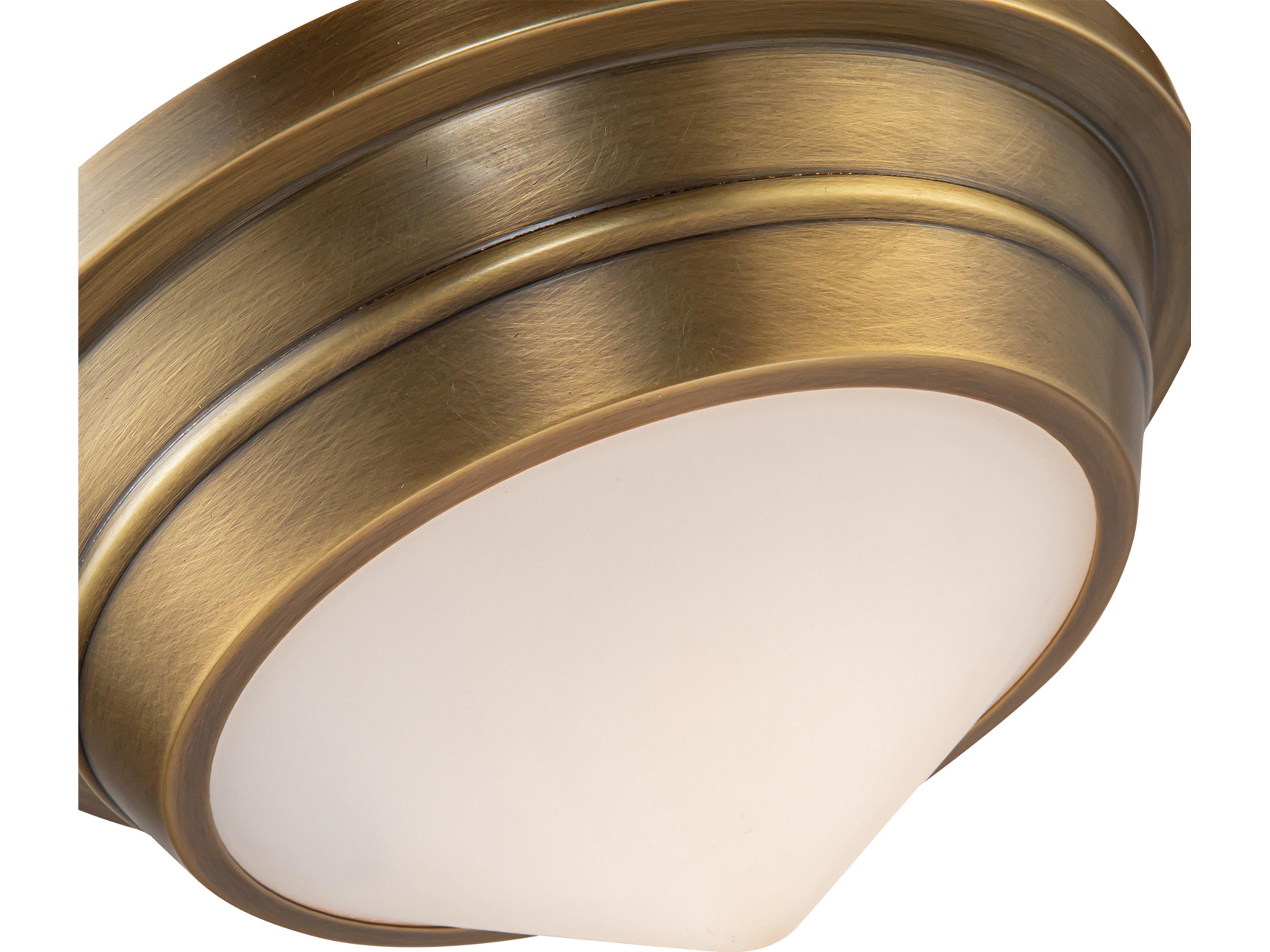 Alora Lighting Willard 1-Light Vintage Brass Flush Mount