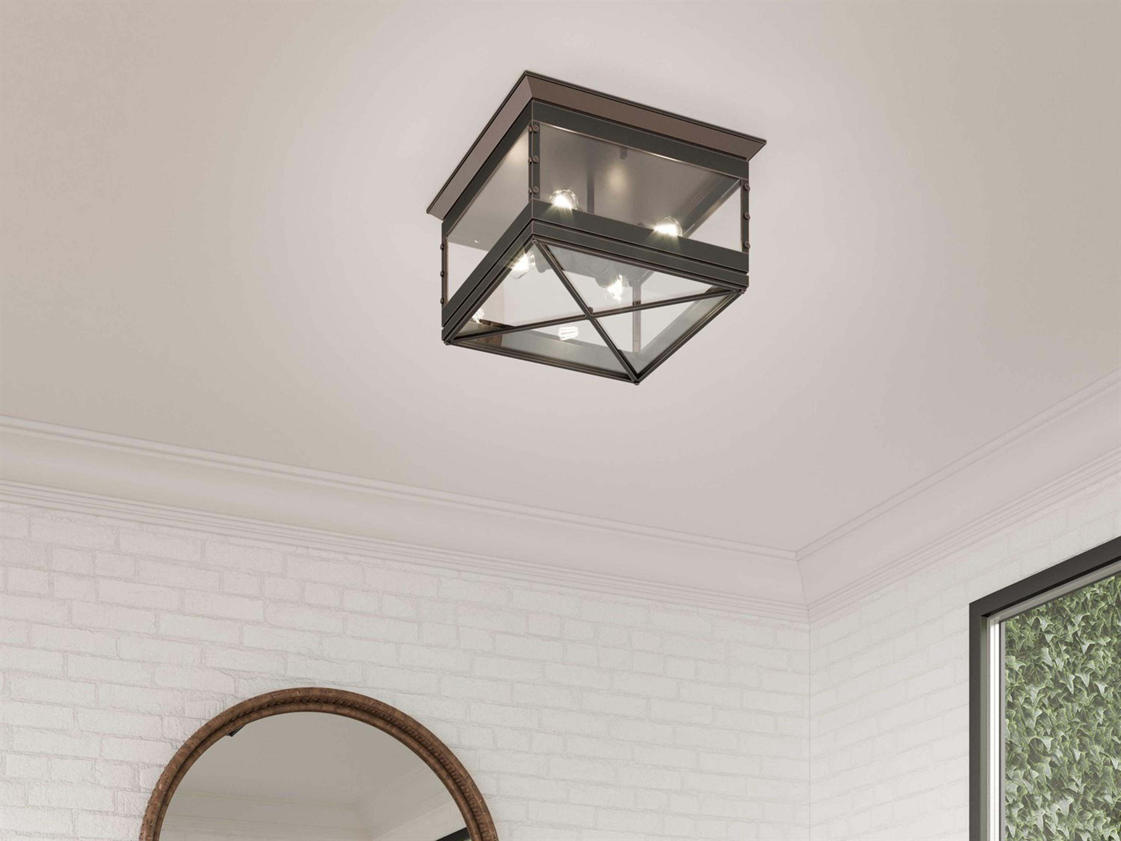 Alora Lighting Douglas 4-Light Urban Bronze Black Flush Mount