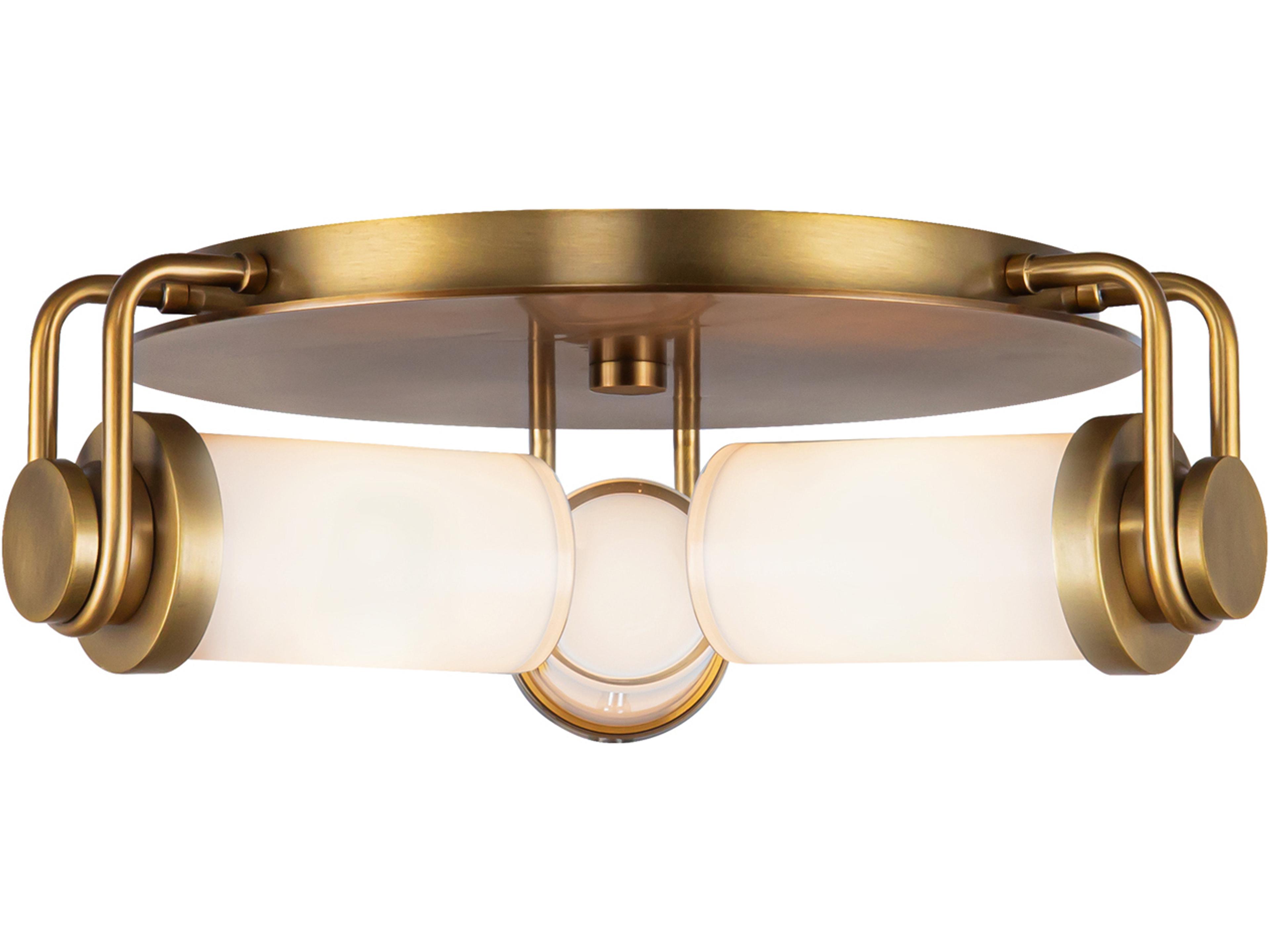 Wynwood Flush Mount Ceiling Light Vintage Brass
