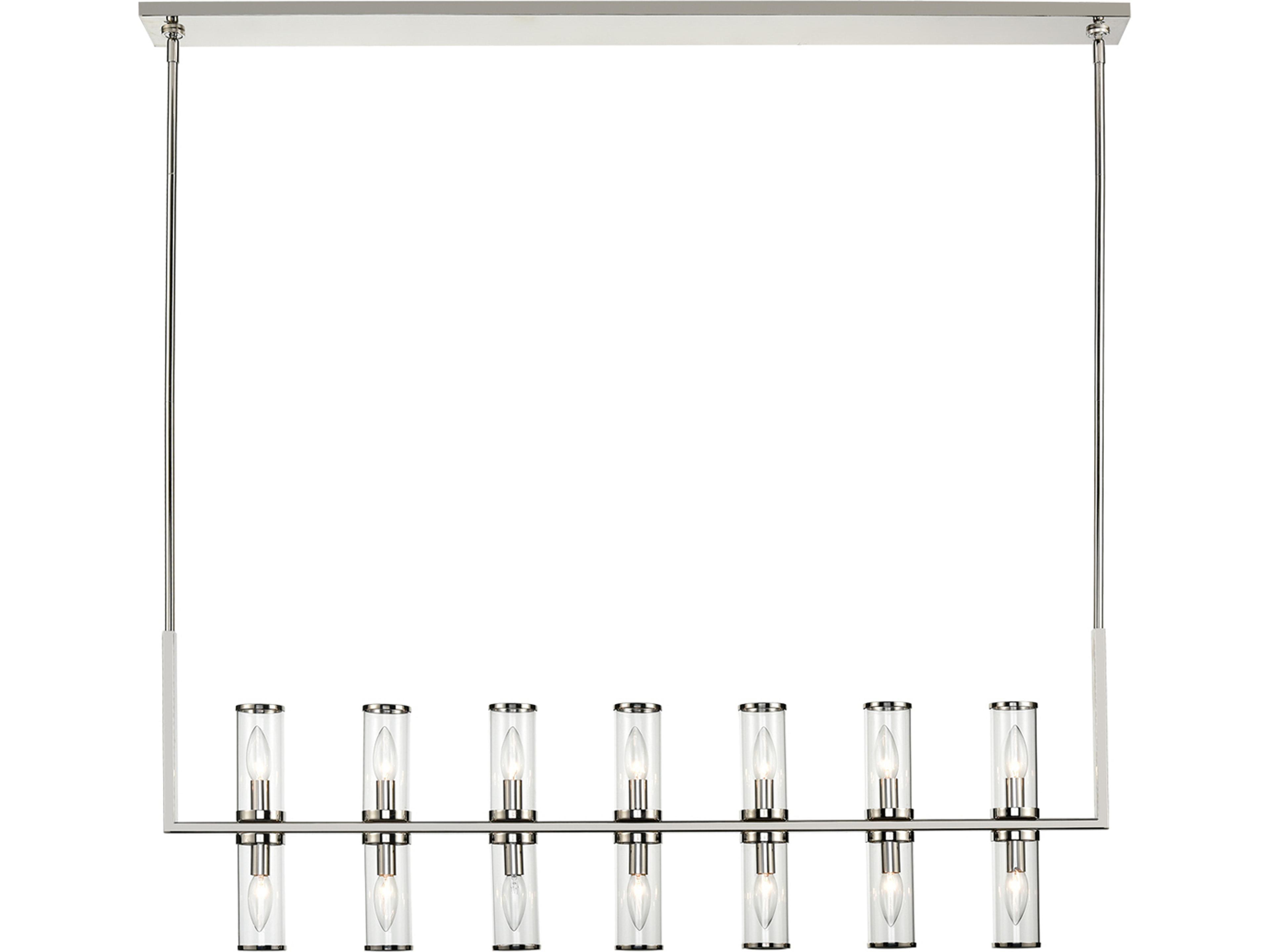 Revolve Linear Pendant Polished Nickel 14-Light Fixture