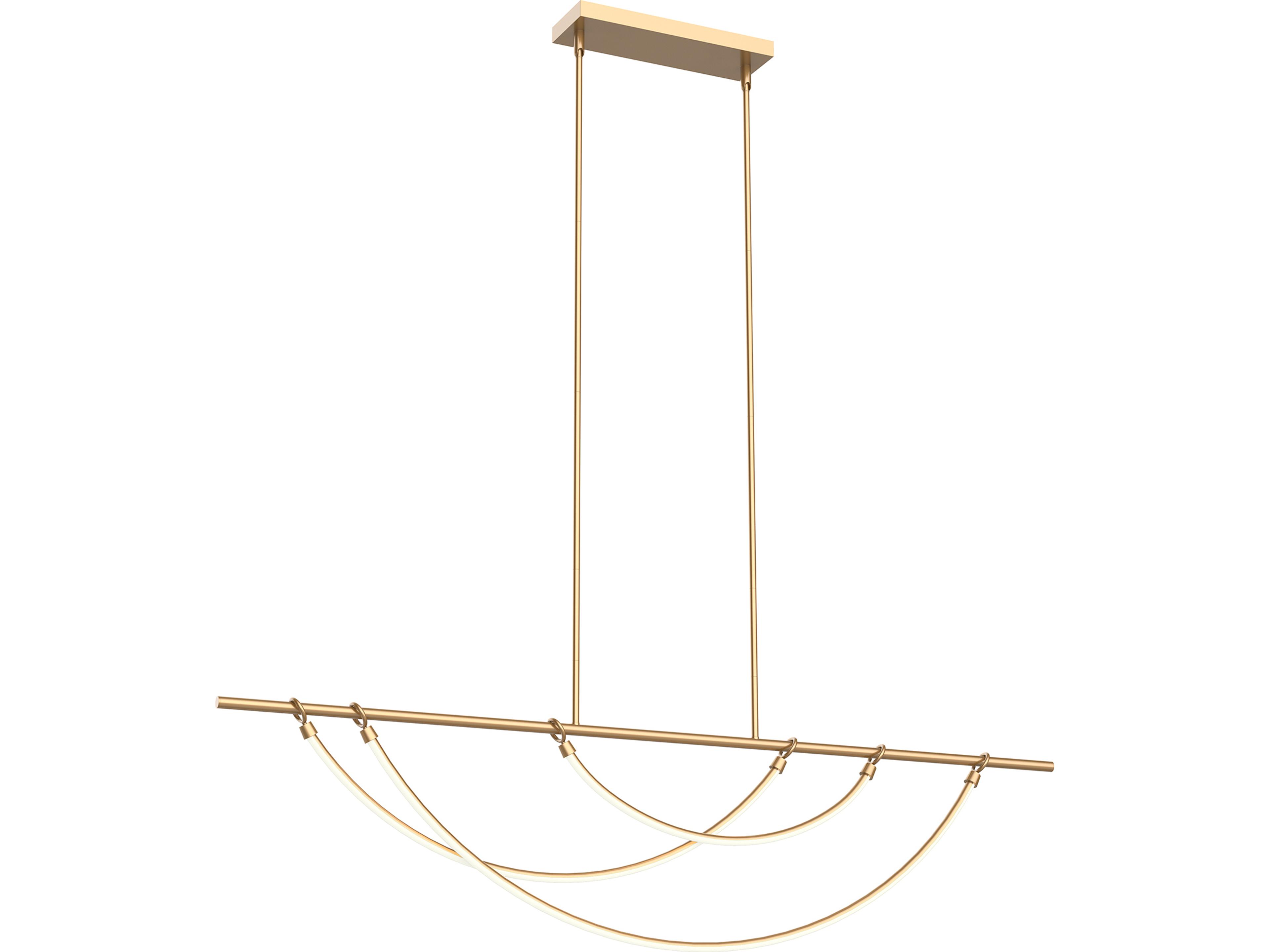 Aryas 60 inch LED Linear Pendant Light in Vintage Brass