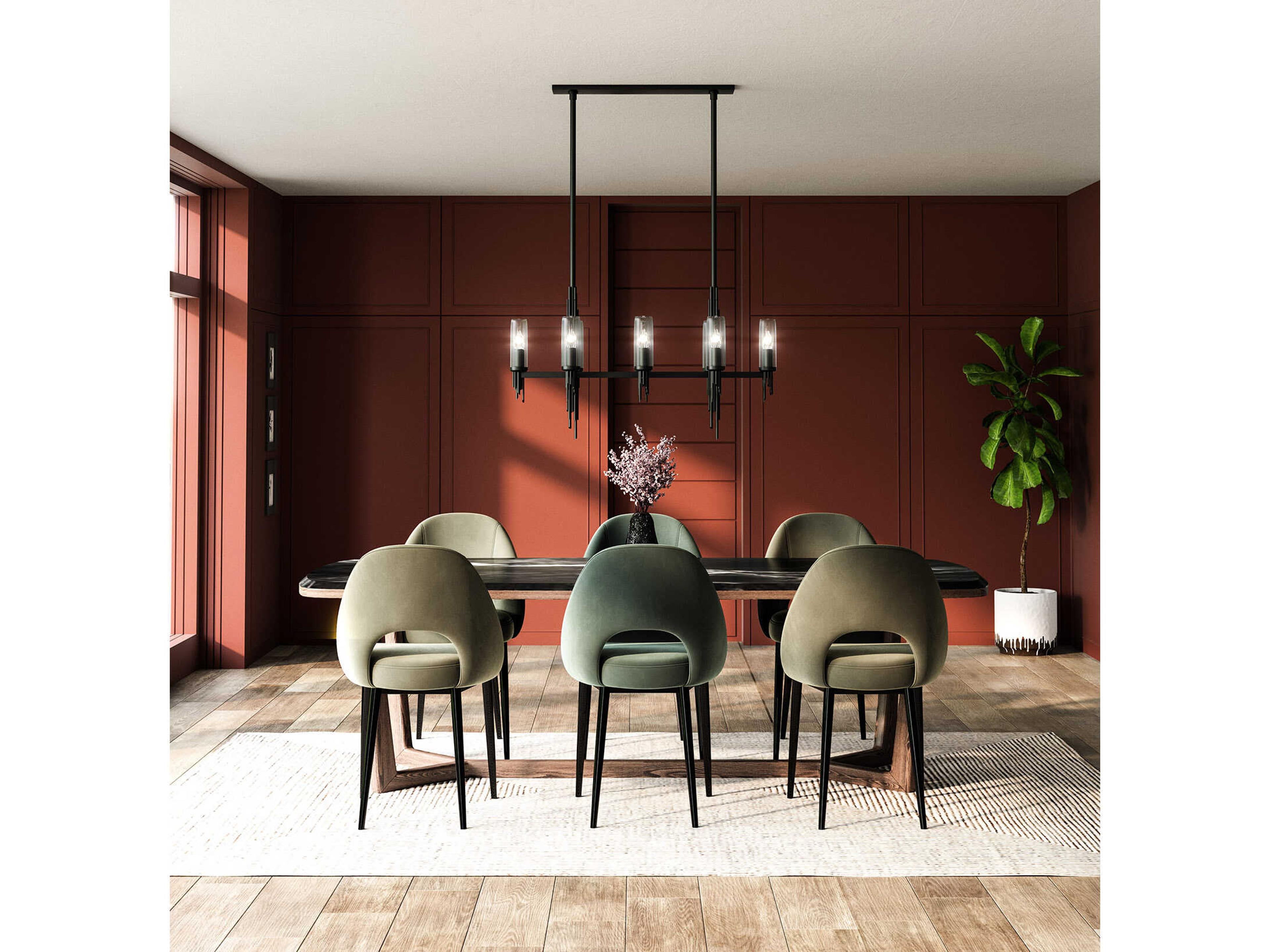 Alora Lighting Torres 8-Light Matte Black Island Pendant