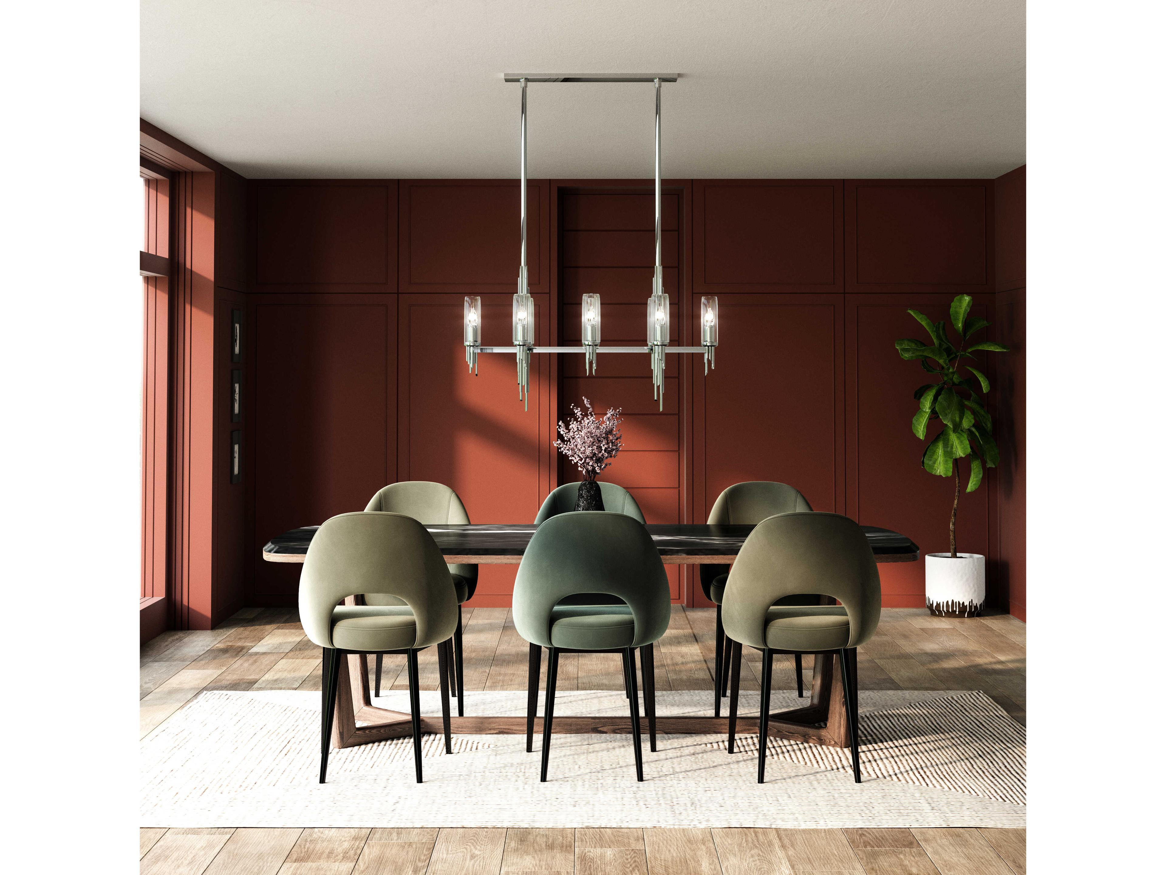 Alora Lighting Torres 8-Light Polished Nickel Island Pendant