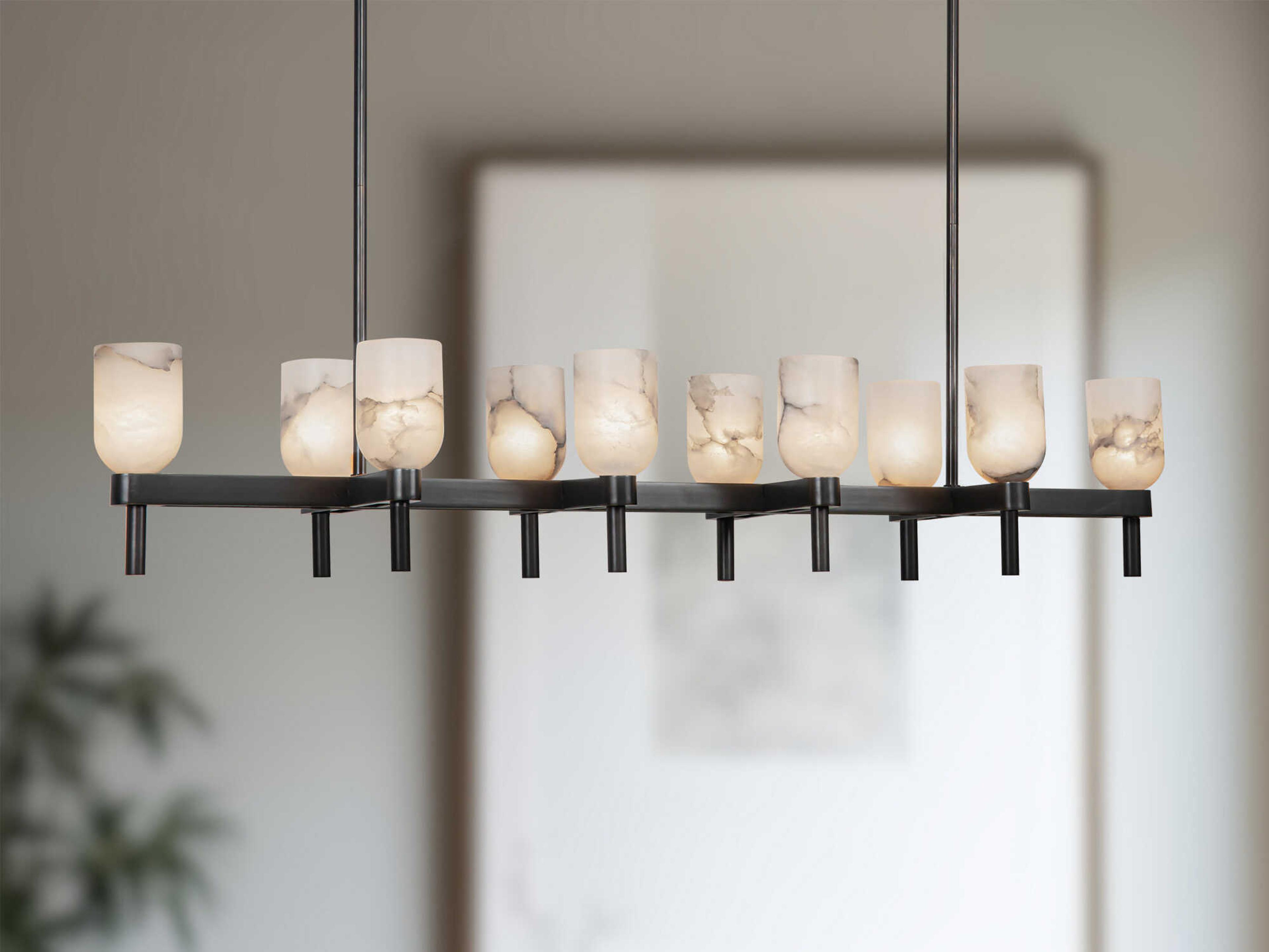 Alora Lighting Lucian 10-Light Urban Bronze Linear Island Pendant