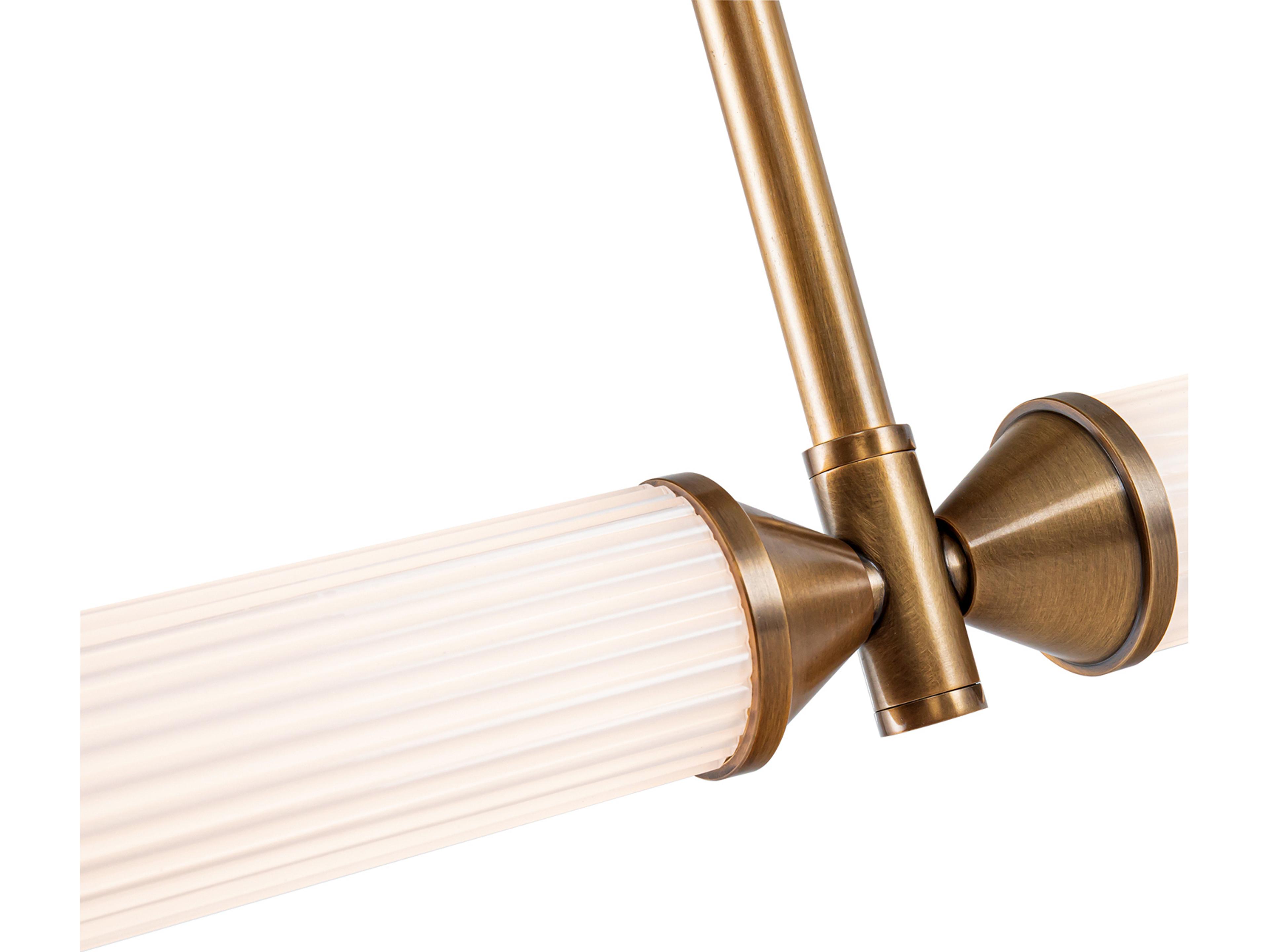 Alora Lighting Edwin Vintage Brass Linear Island Pendant