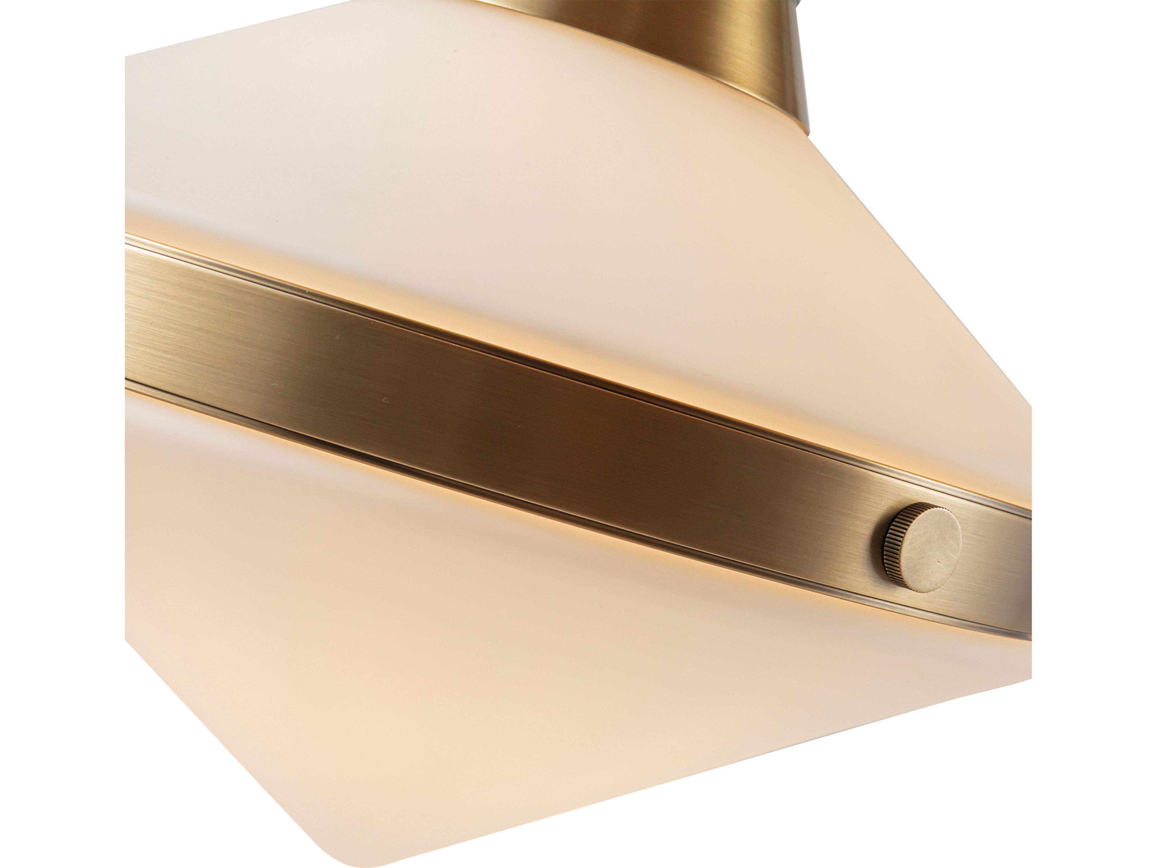 Alora Lighting Willard 2-Light Vintage Brass Geometric Island Pendant