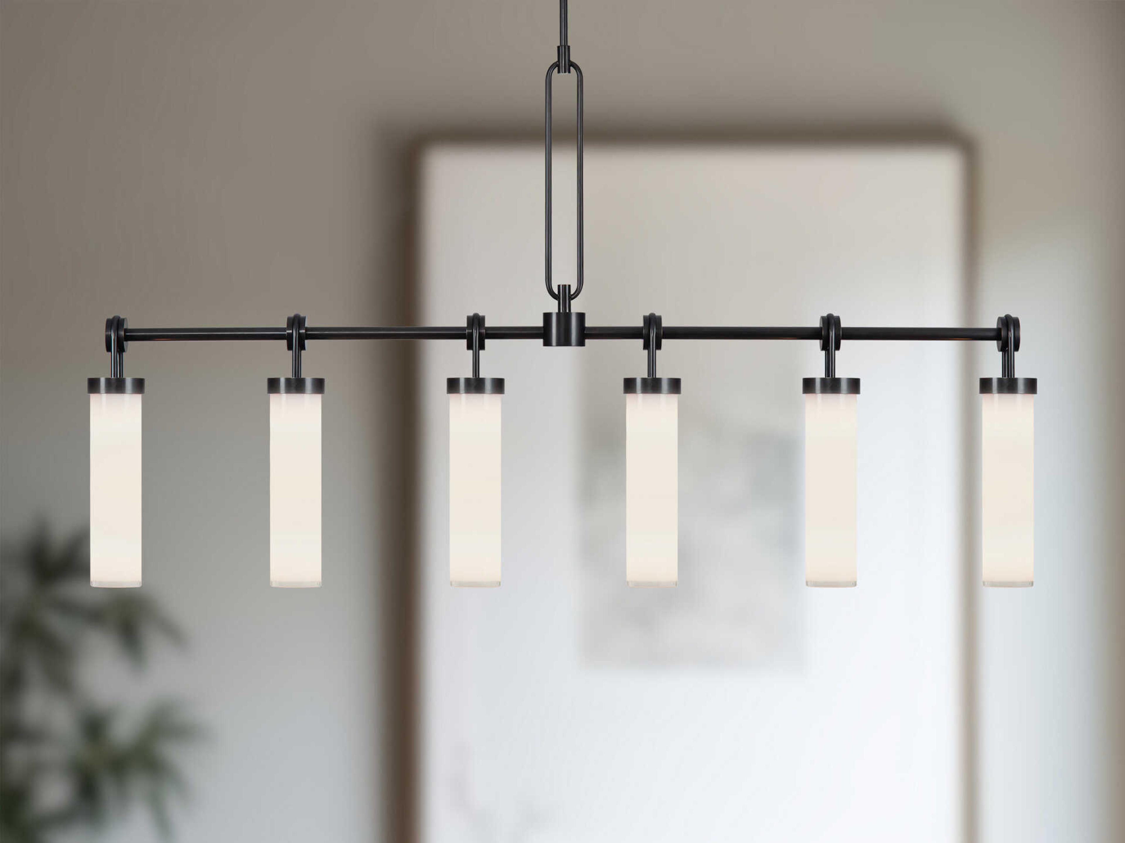 Alora Lighting Wynwood 6-Light Urban Bronze Black Linear Island Pendant