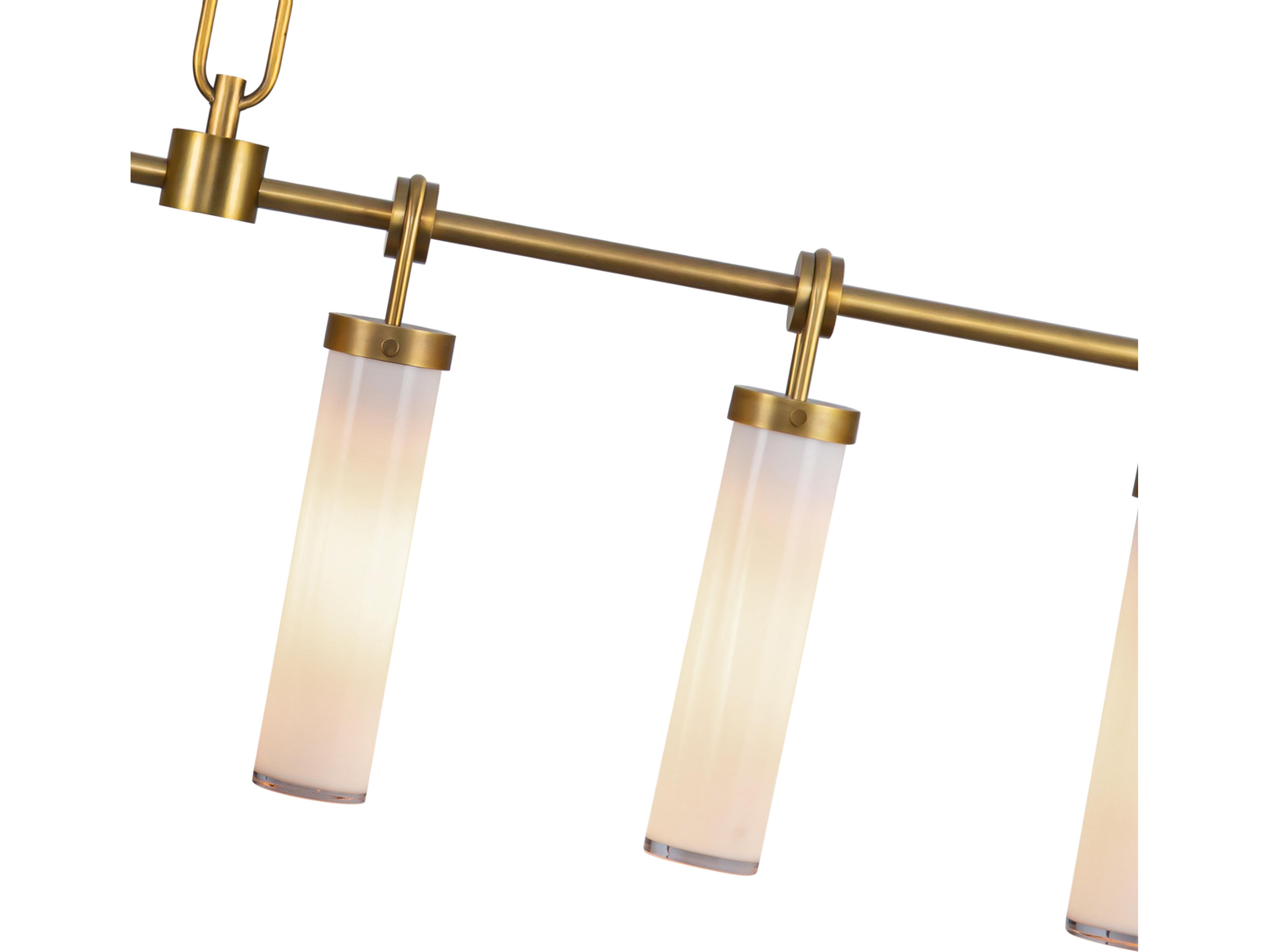 Alora Lighting Wynwood 6-Light Vintage Brass Linear Island Pendant