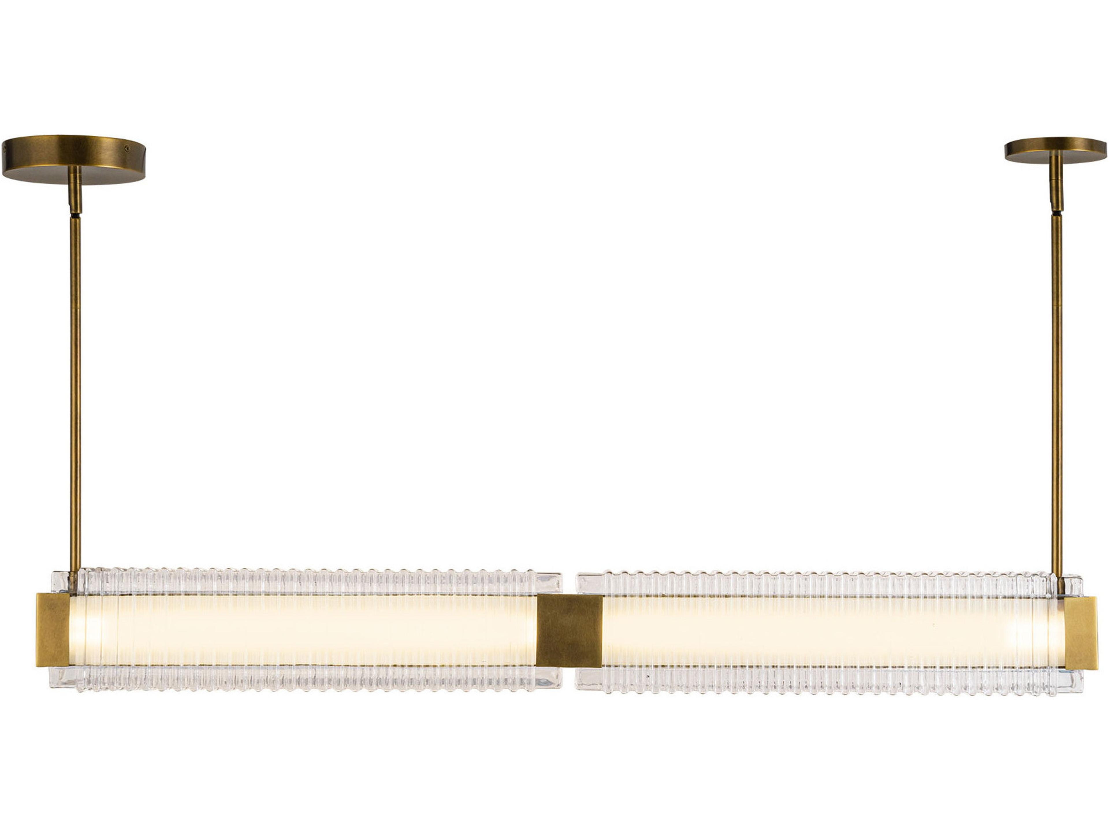 Alora Lighting Alai Vintage Brass Linear Island Pendant