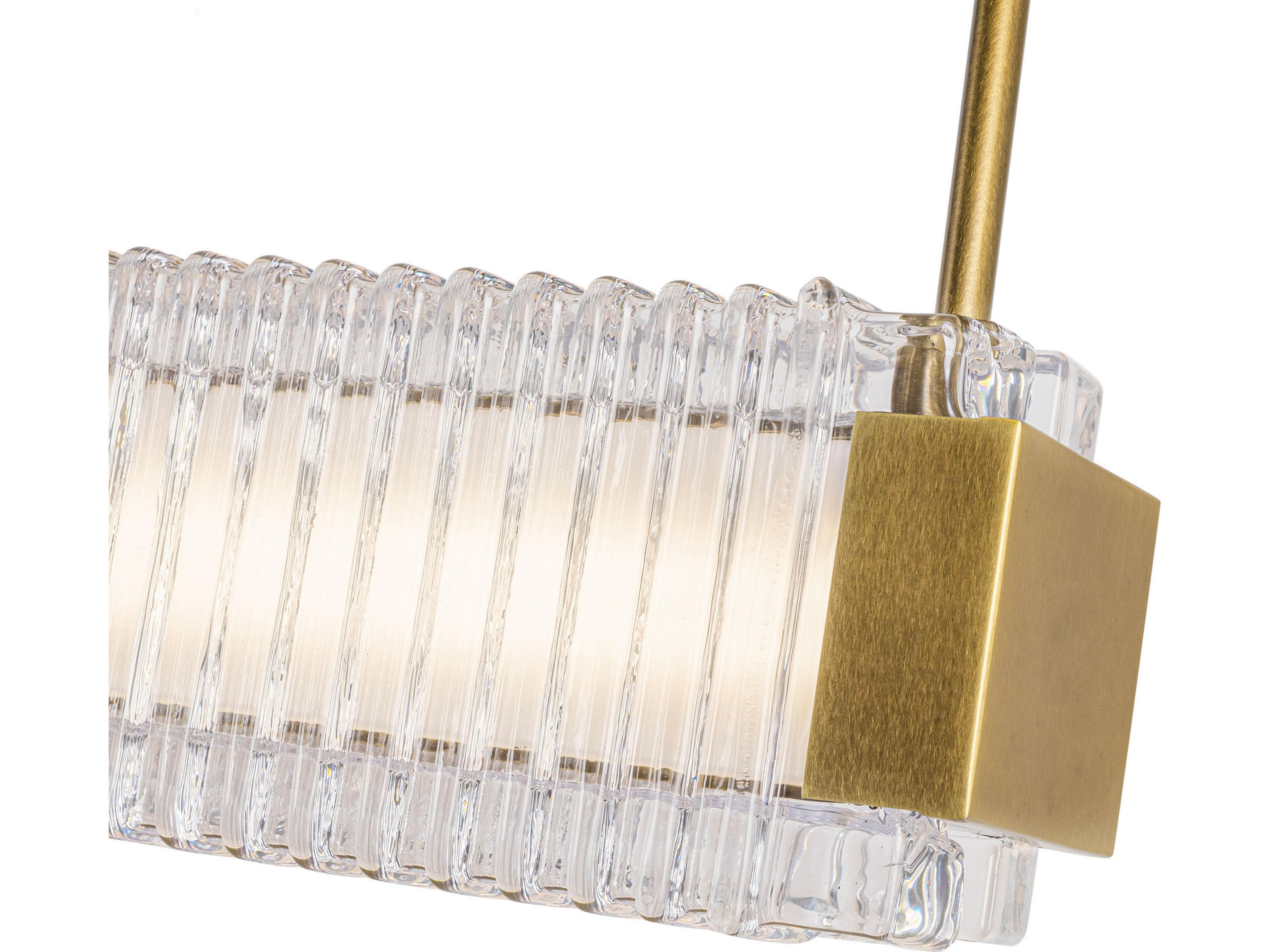 Alora Lighting Alai Vintage Brass Linear Island Pendant