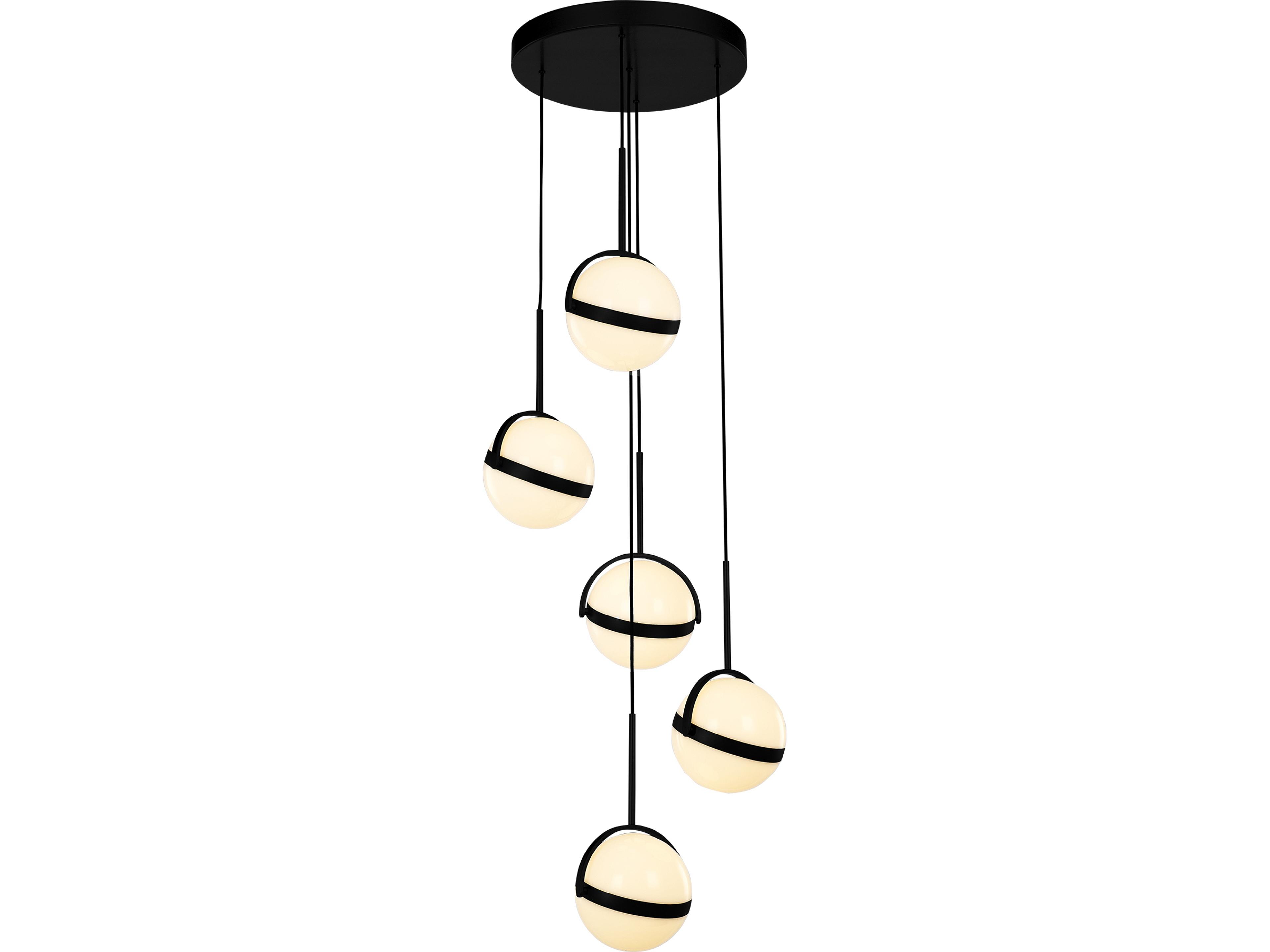 Globo Multi Light Pendant Modern Matte Black
