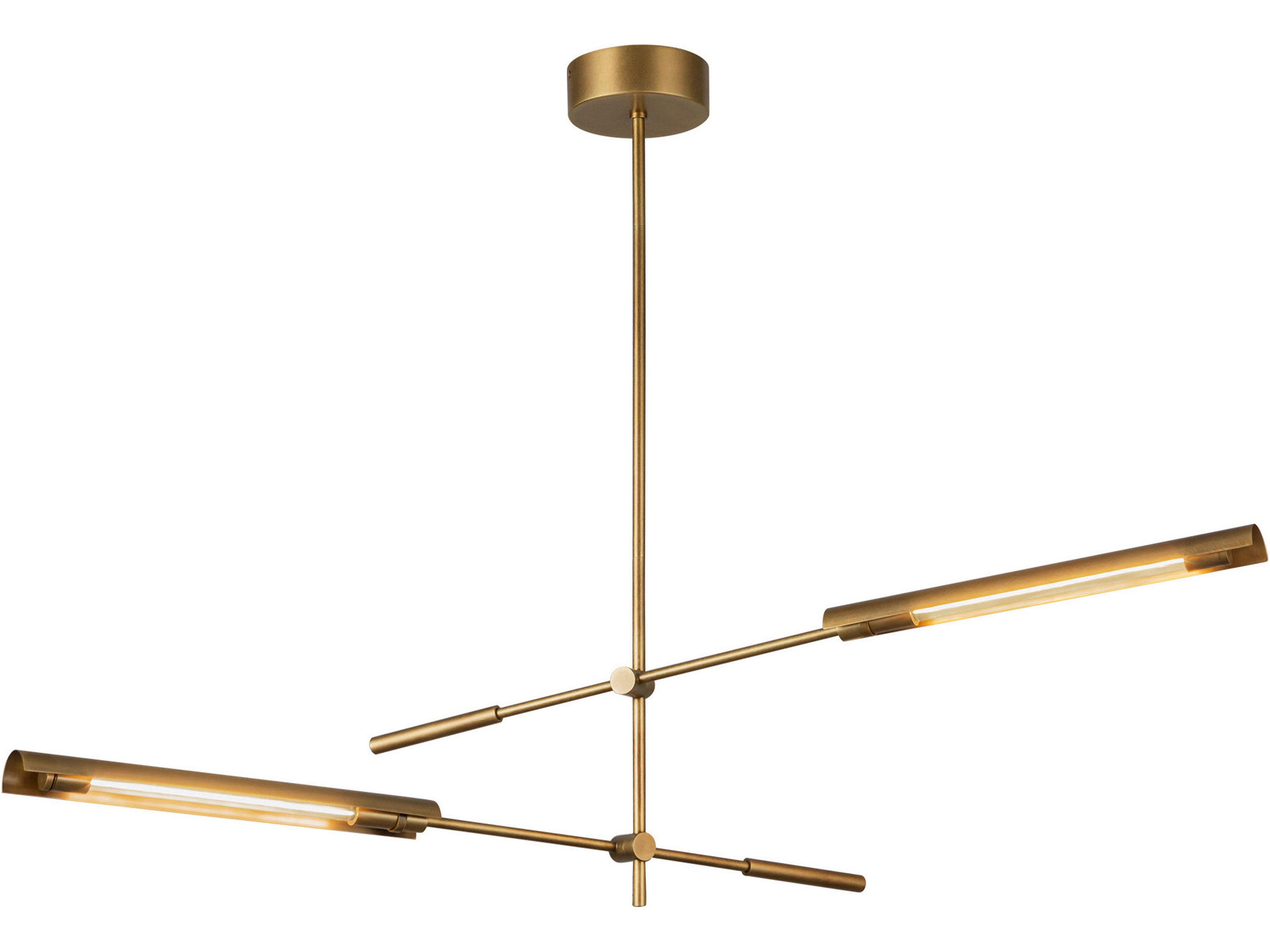 Astrid Multi Light Pendant in Vintage Brass Modern LED