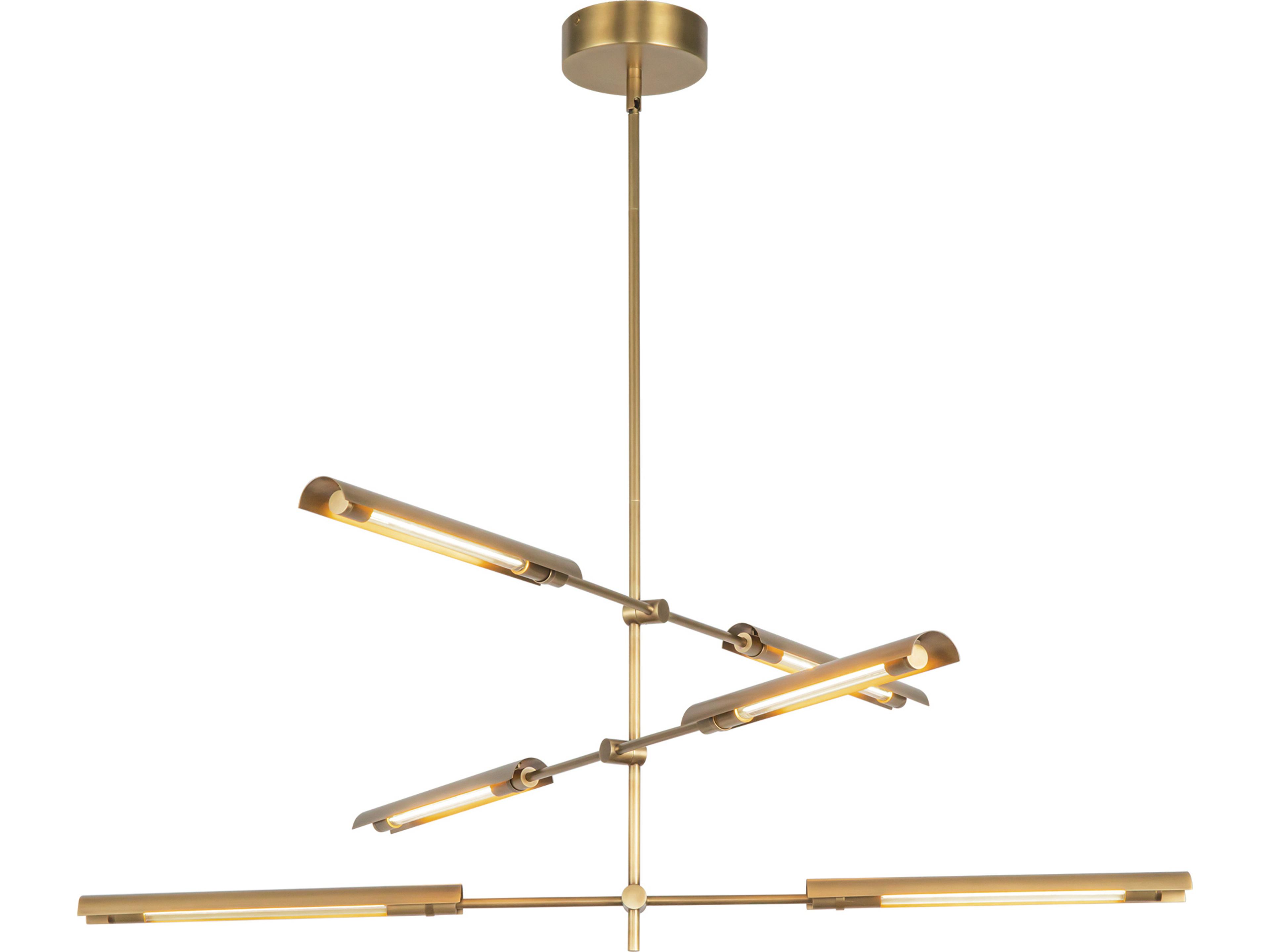 Astrid Multi Light Pendant in Vintage Brass