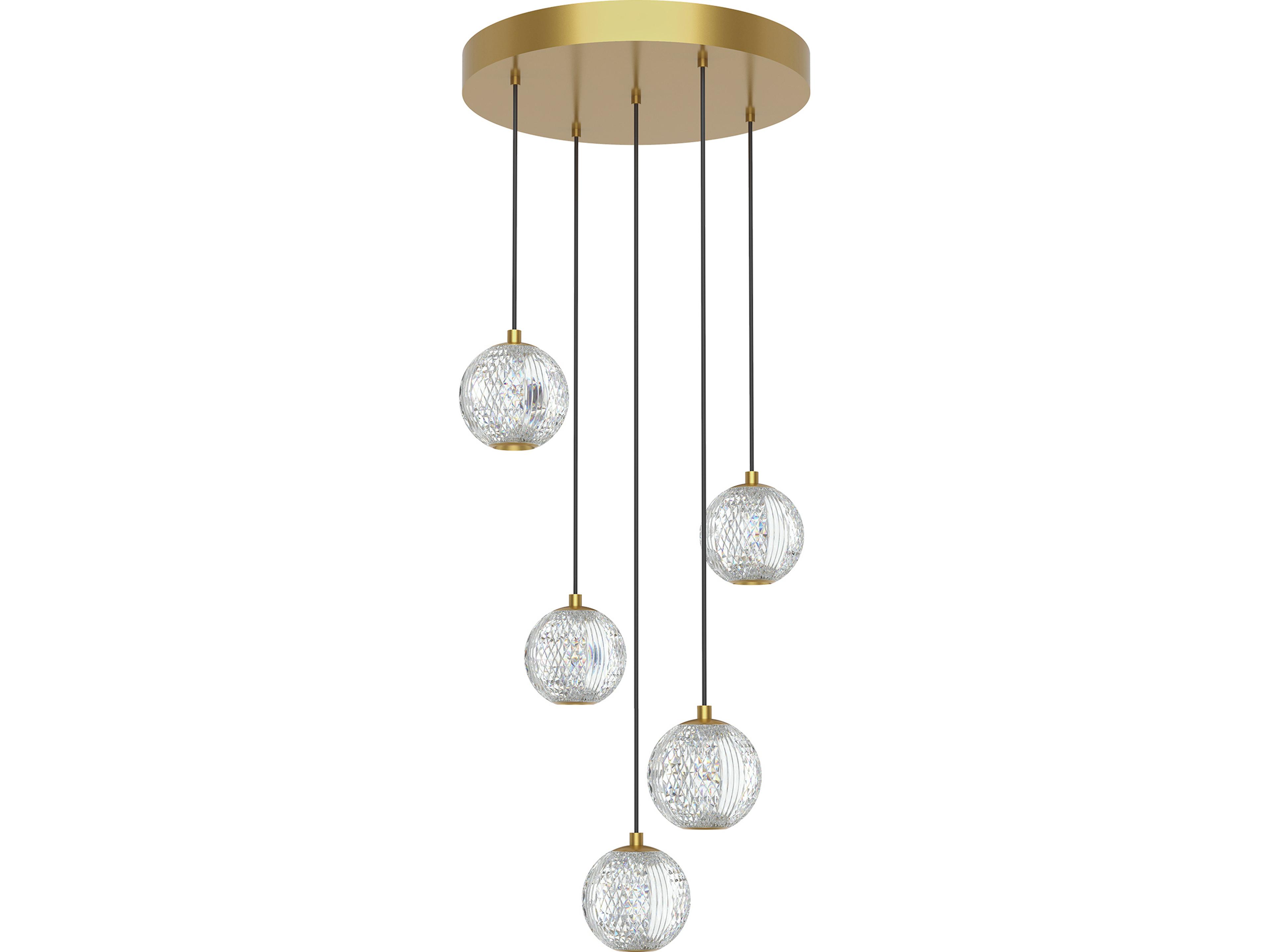 Alora Lighting Marni Natural Brass Globe Pendant