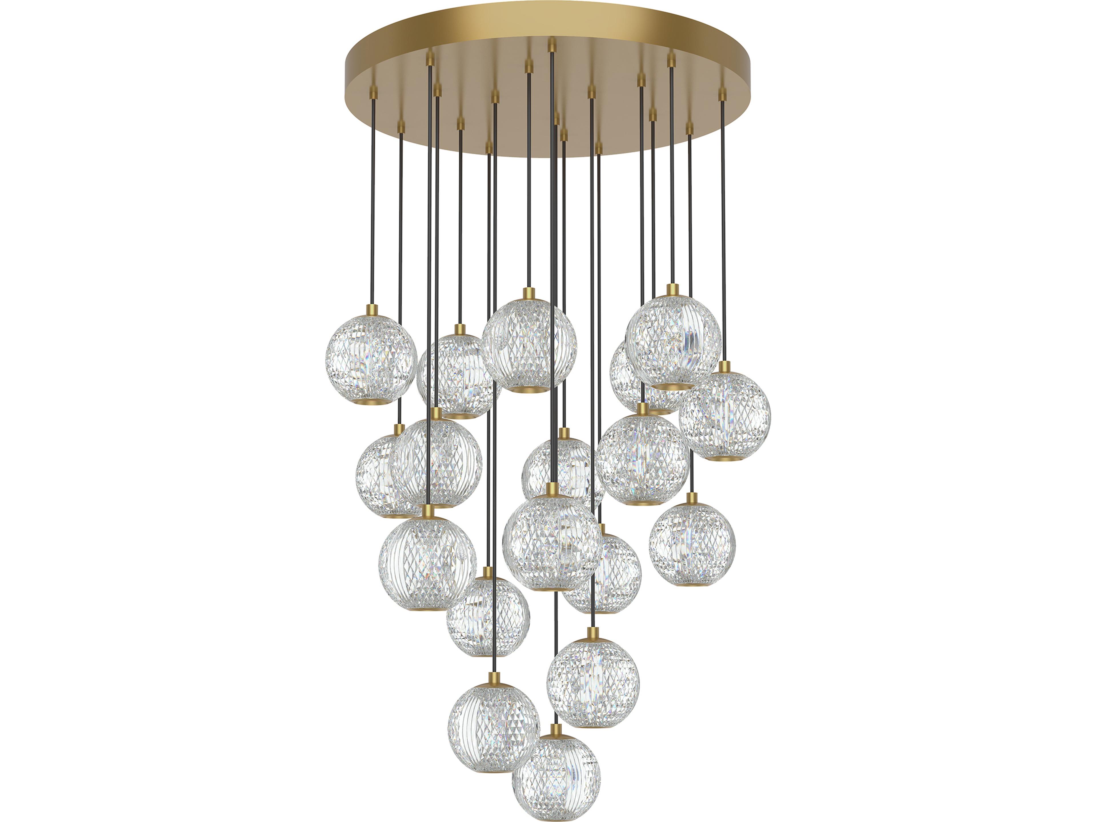 Marni LED Multi Pendant Natural Brass