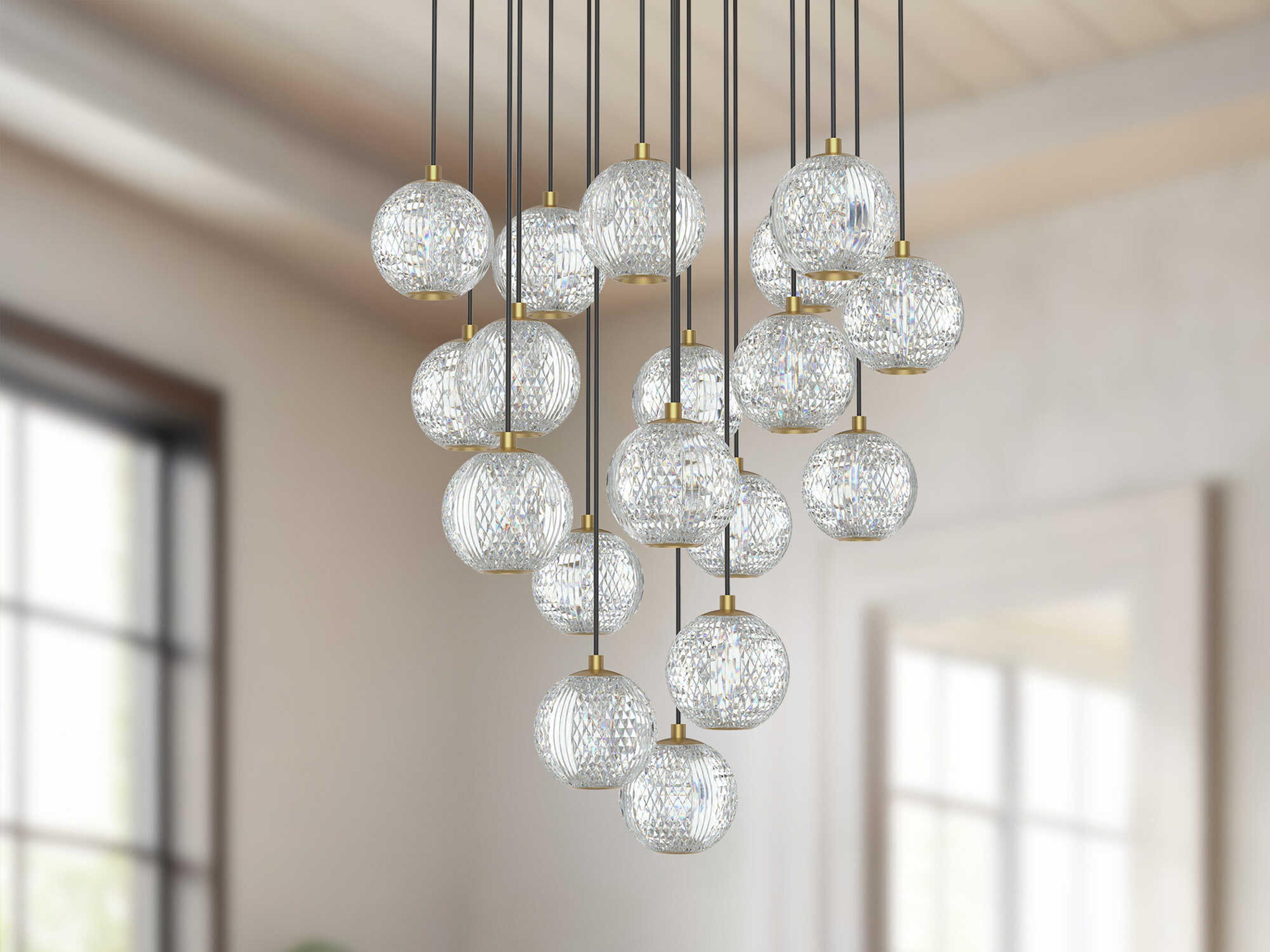 Alora Lighting Marni Natural Brass Globe Pendant