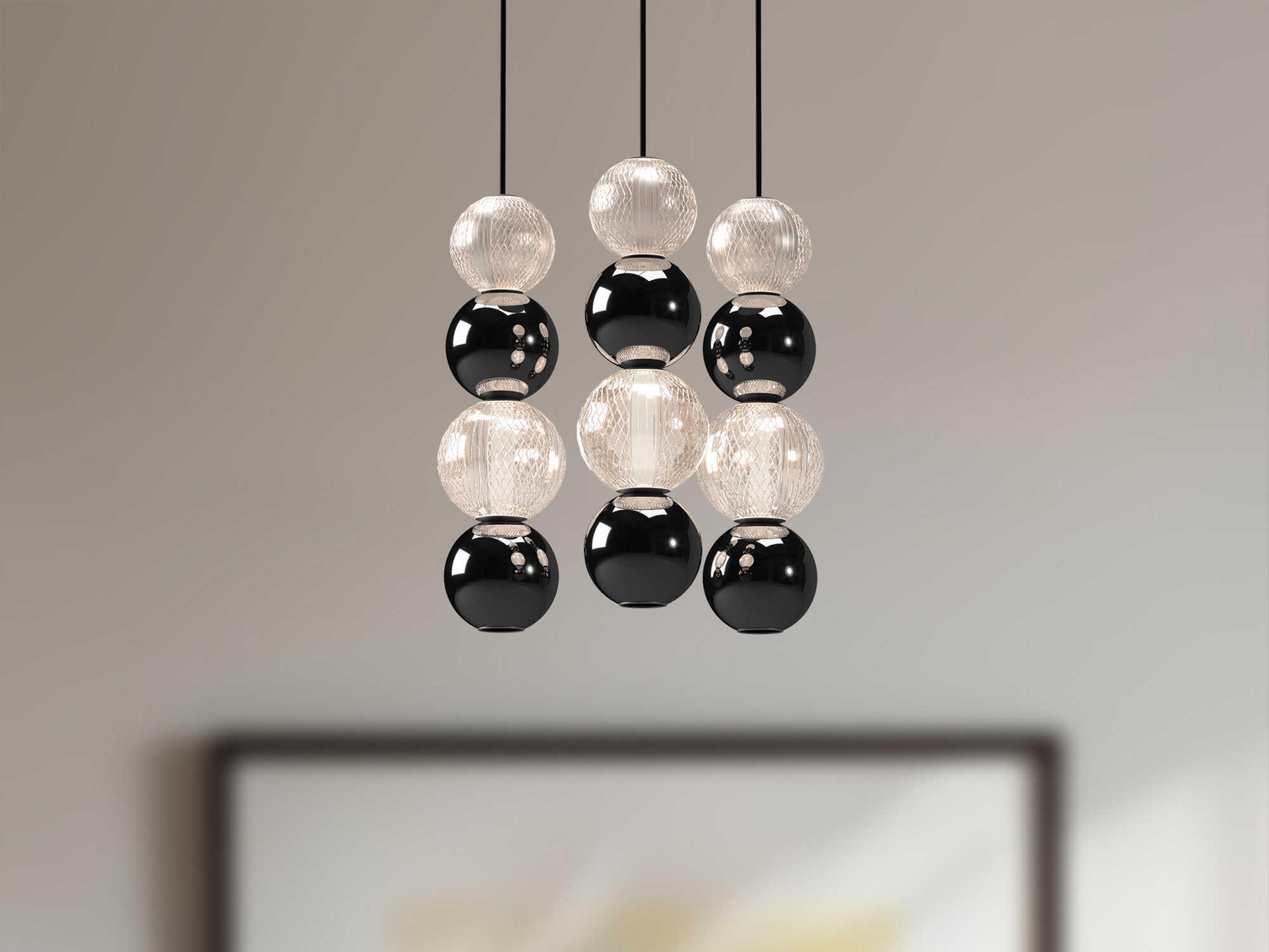 Alora Lighting Onyx Polished Nickel Globe Pendant