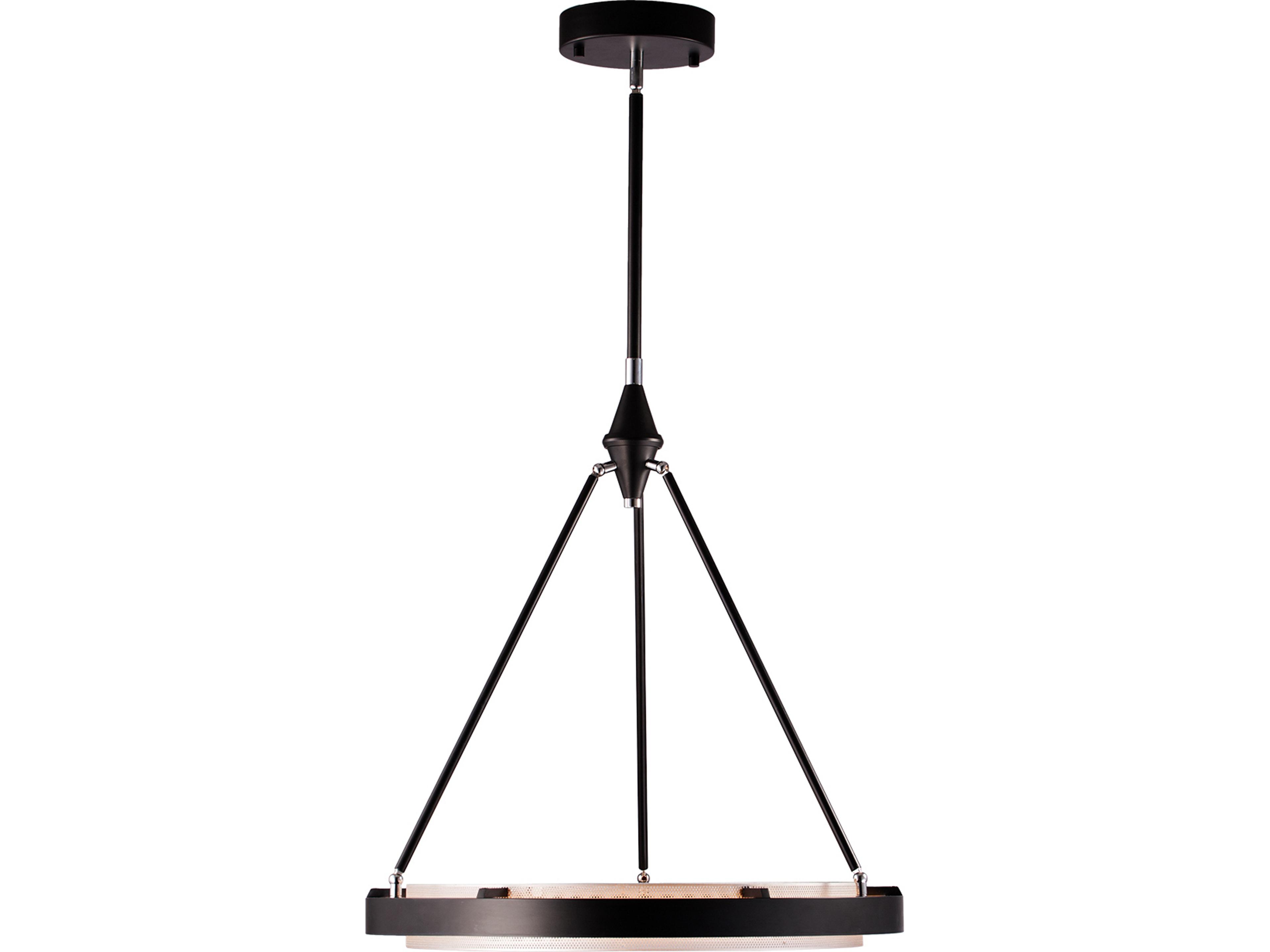 Duo 24-inch LED Pendant in Classic Black and Silver Shimmer