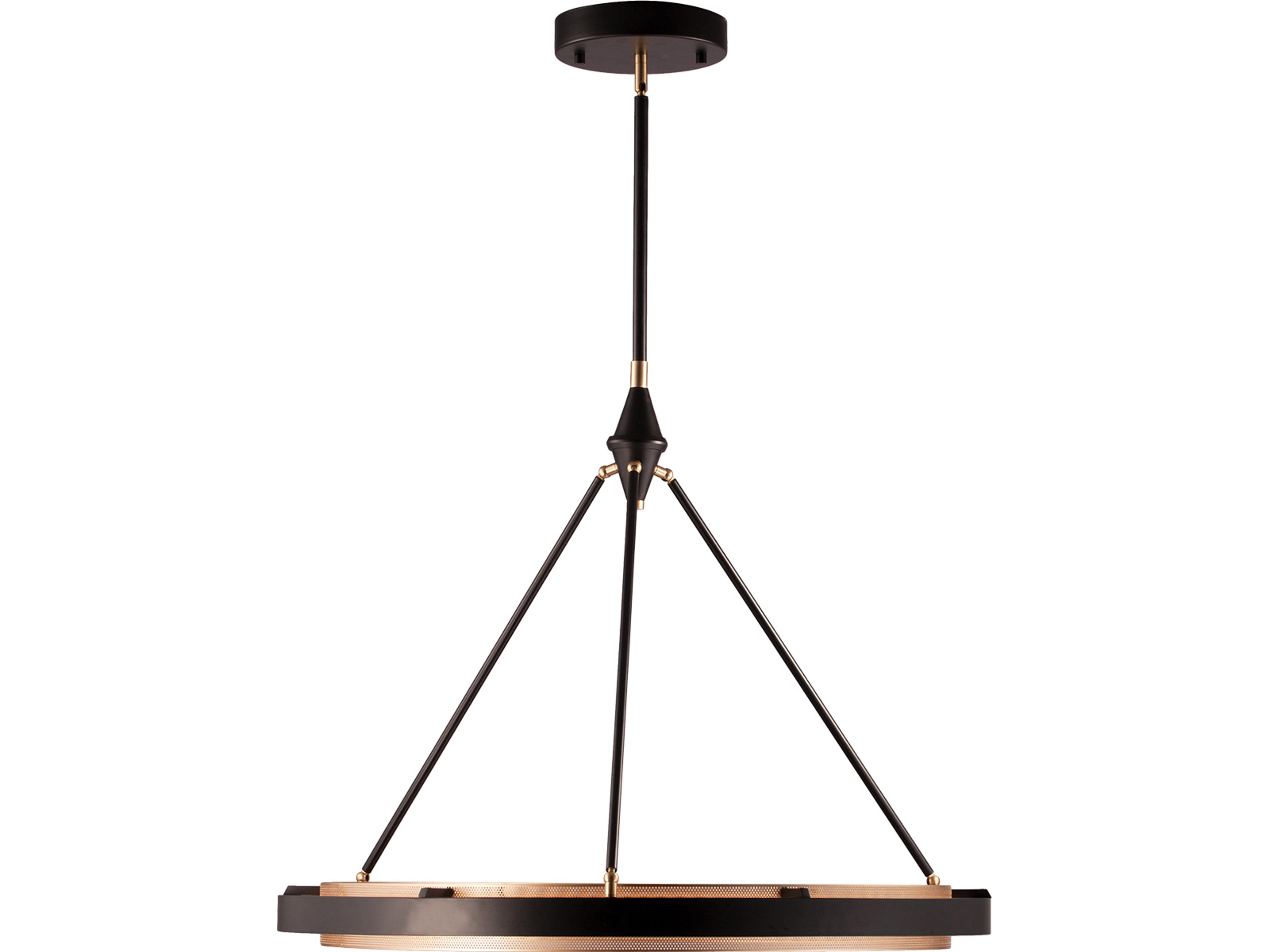 Alora Lighting Duo Classic Black Gold Shimmer Round Pendant
