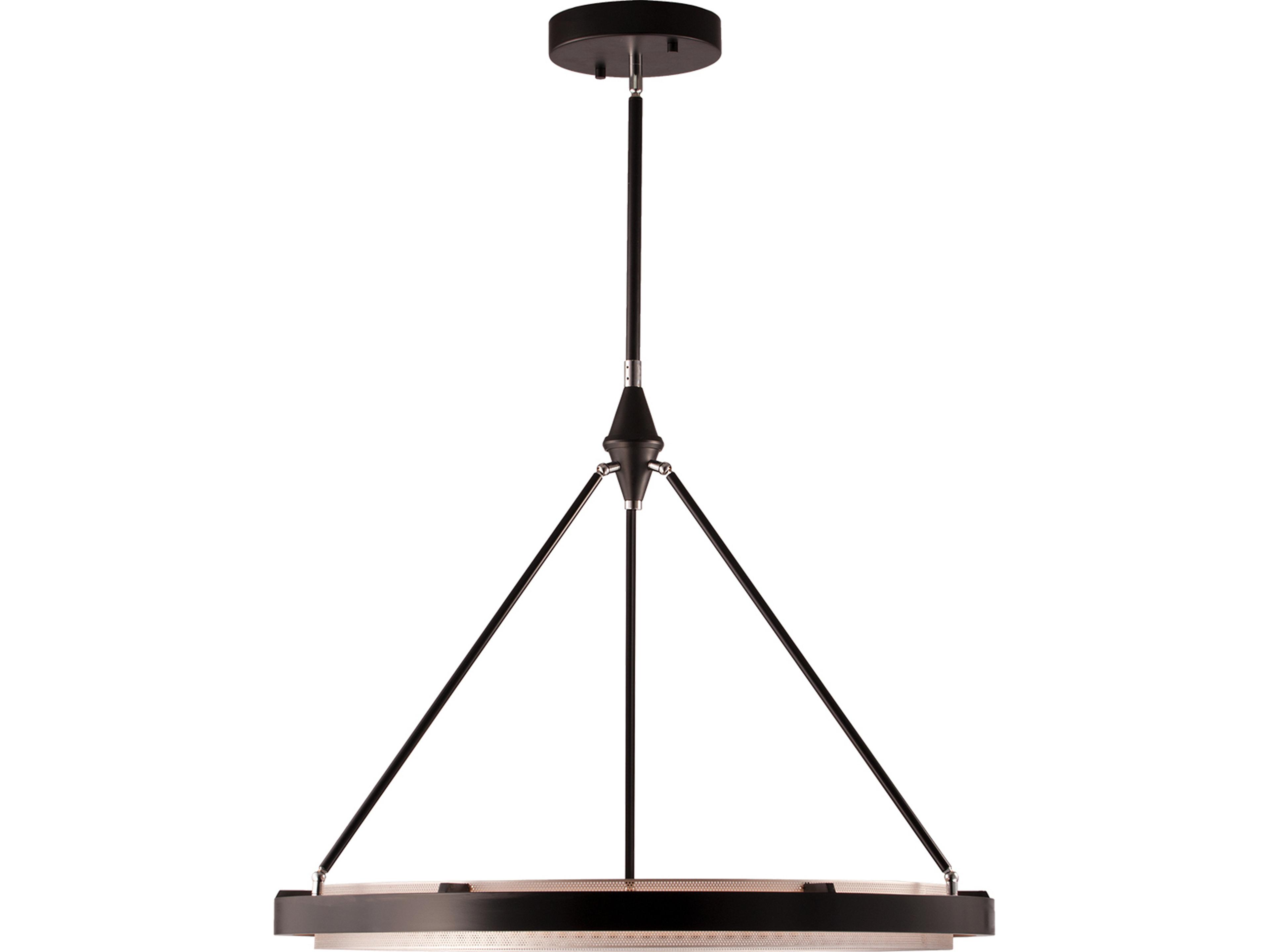 Duo LED Pendant in Classic Black and Silver Shimmer