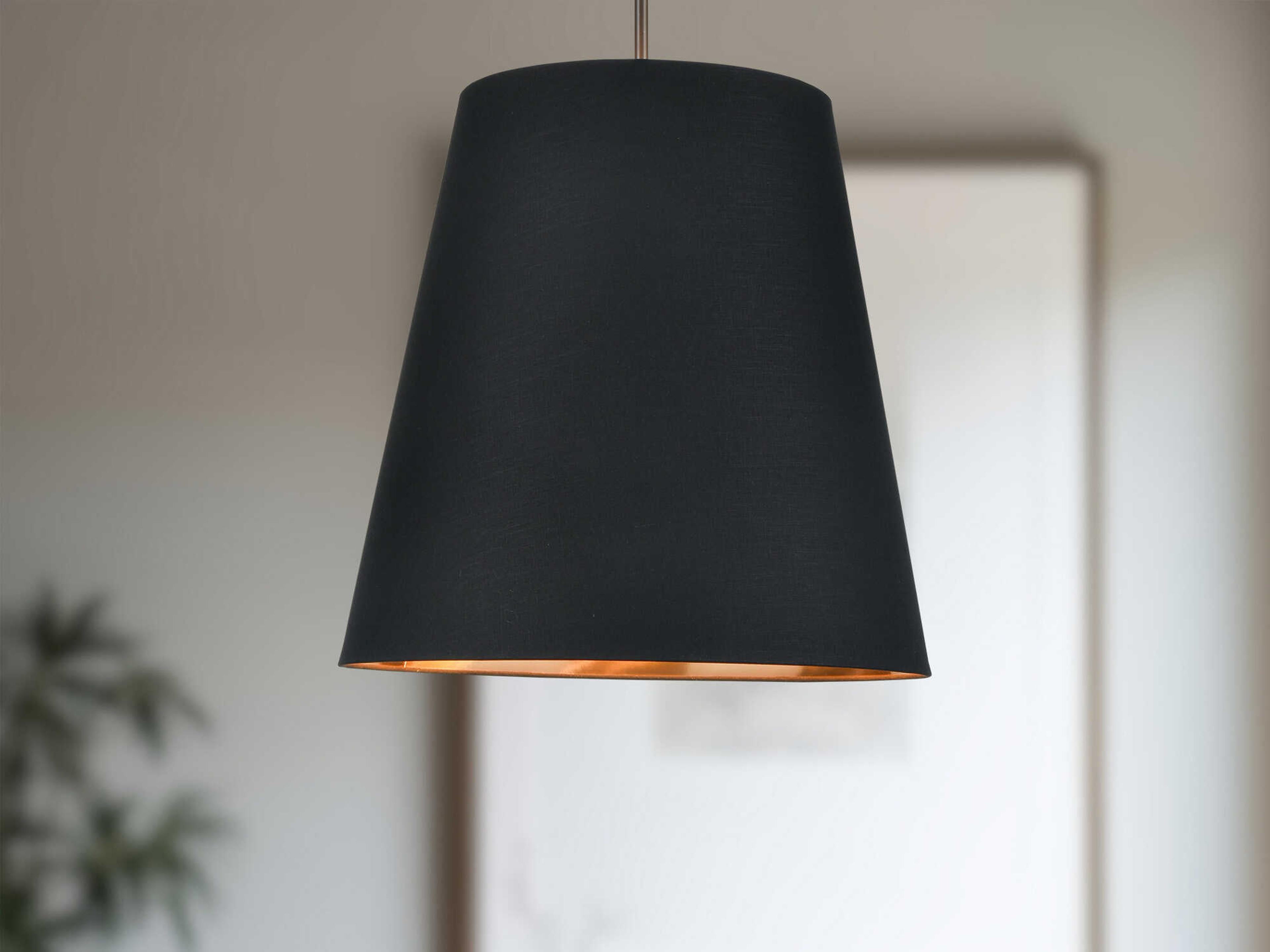 Alora Lighting Calor 3-Light Urban Bronze Black Drum Pendant