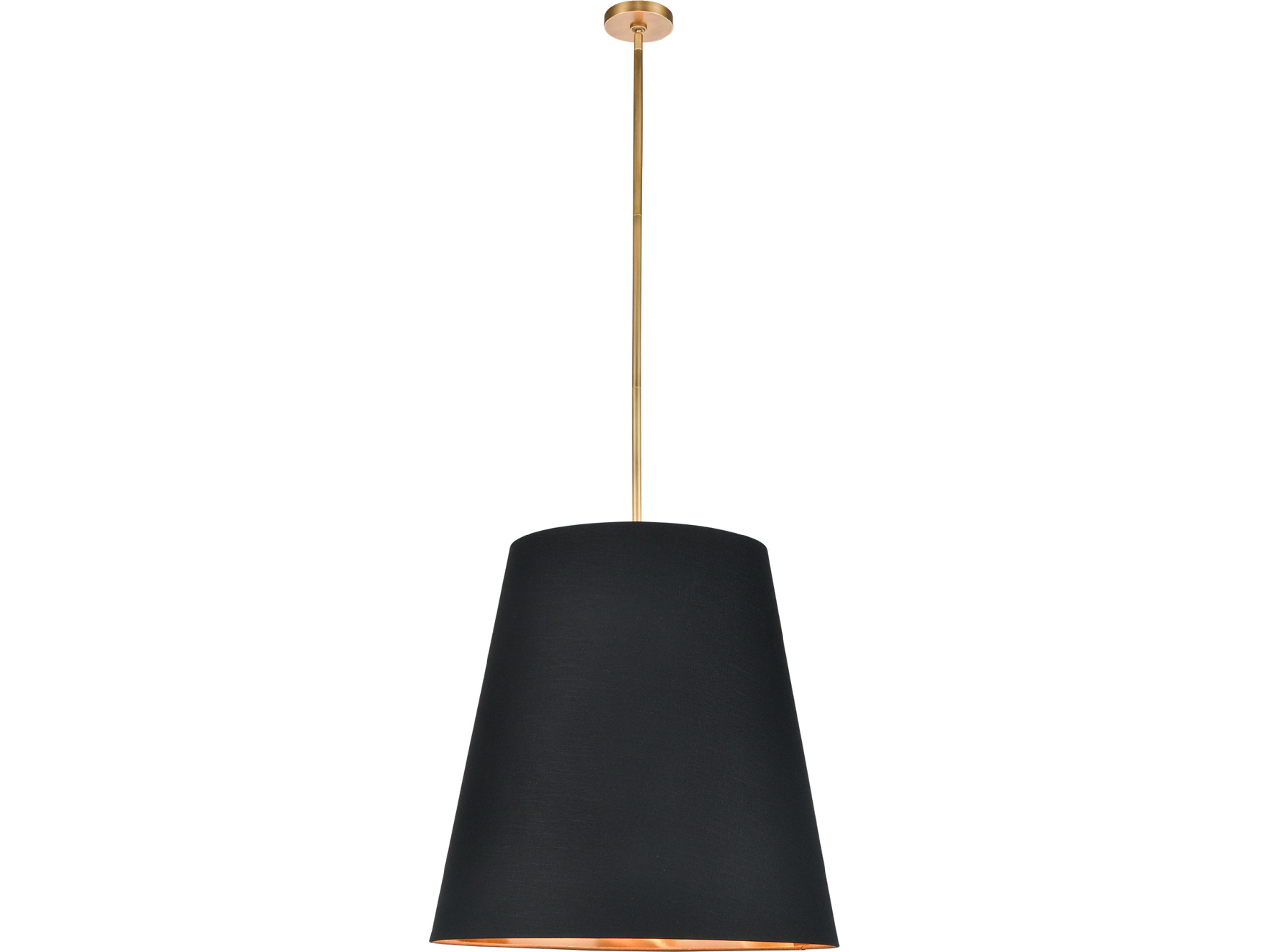 Calor Pendant Light in Vintage Brass and Black