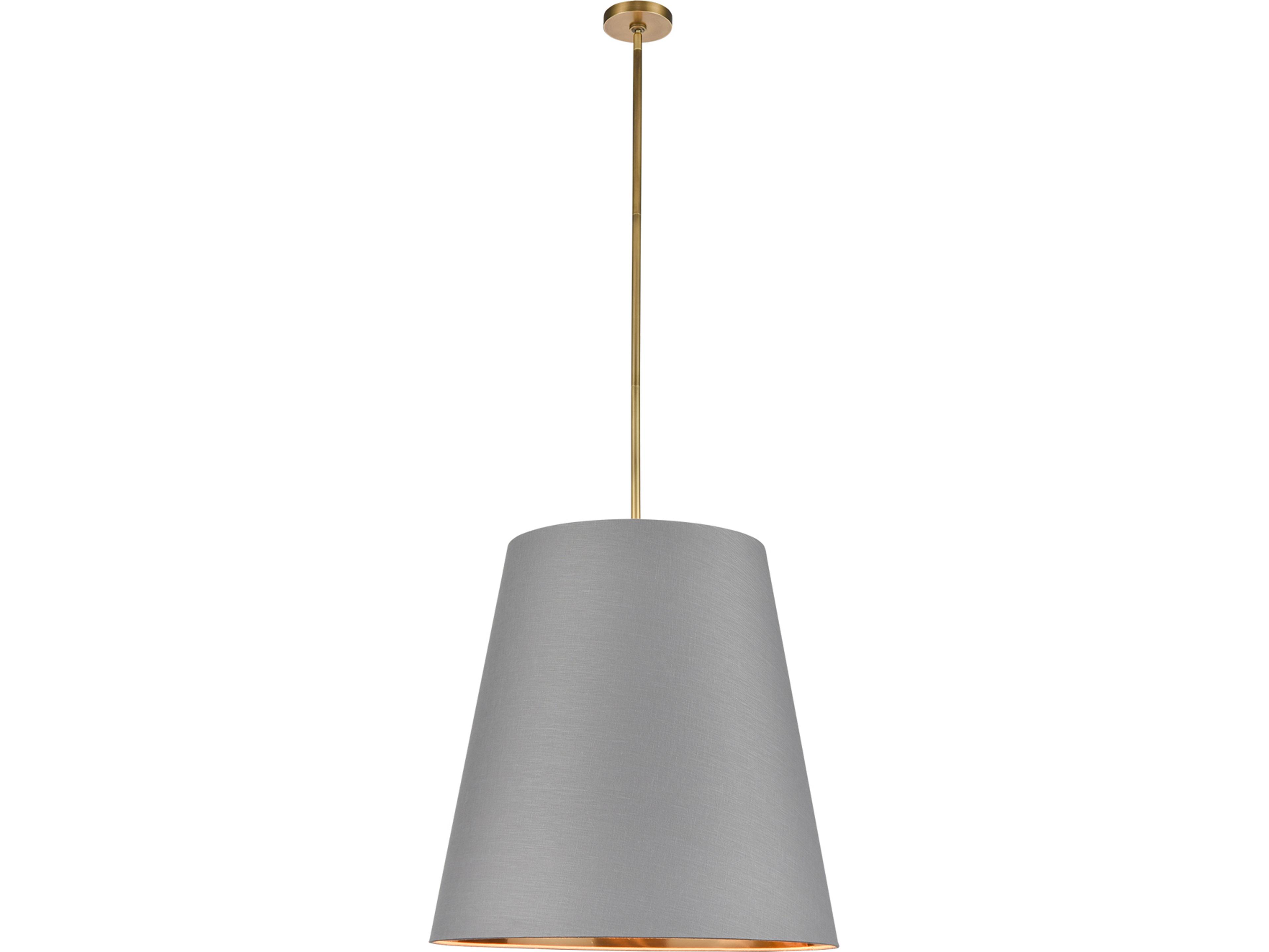 Calor Pendant Light in Vintage Brass and Gray