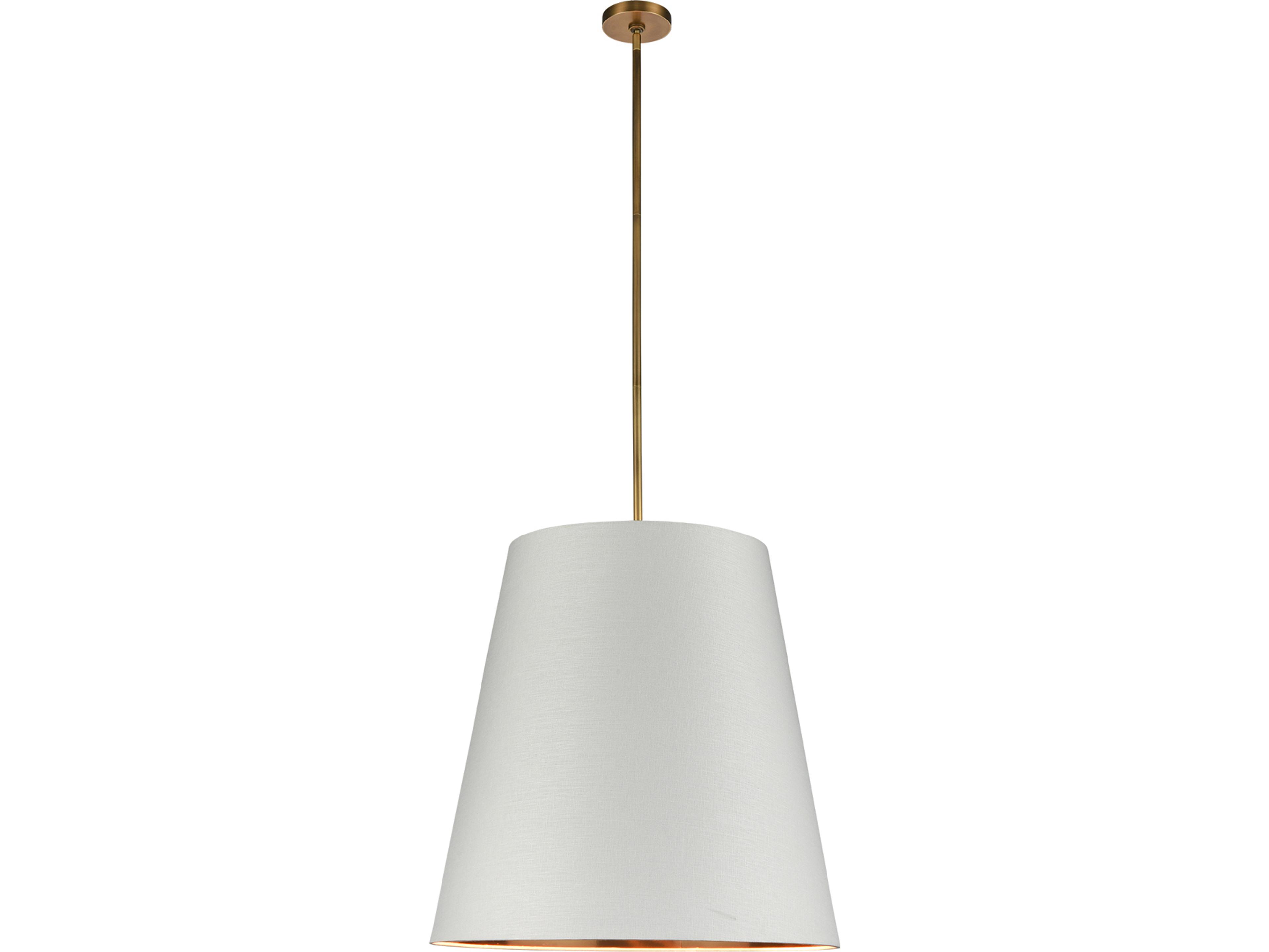 Calor Pendant Drum Shade in Vintage Brass