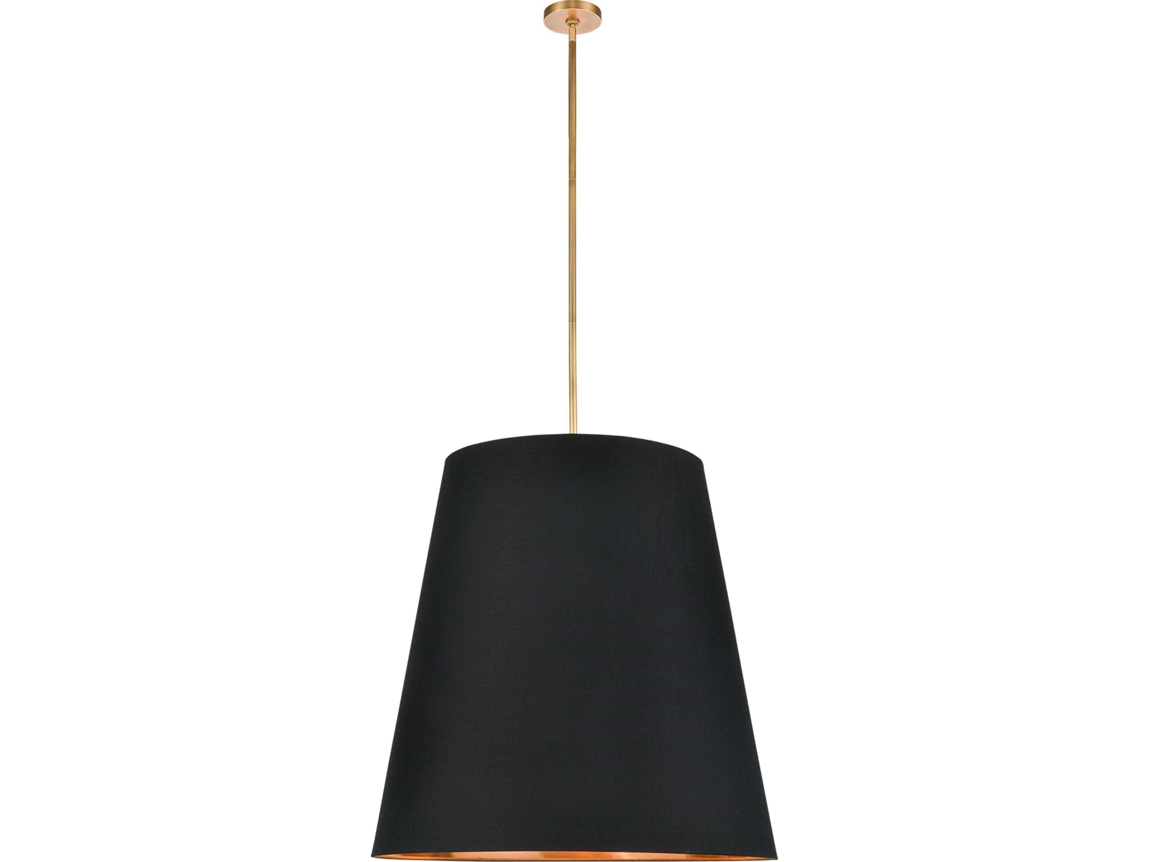 Calor Pendant 30-Inch Vintage Brass Drum Light