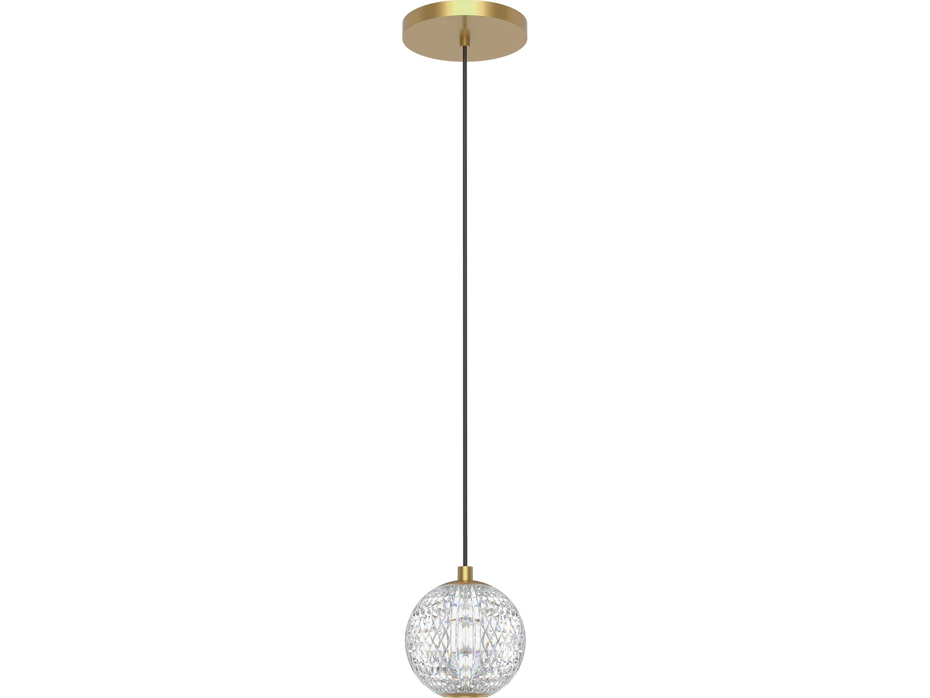 Marni LED Mini Pendant in Natural Brass